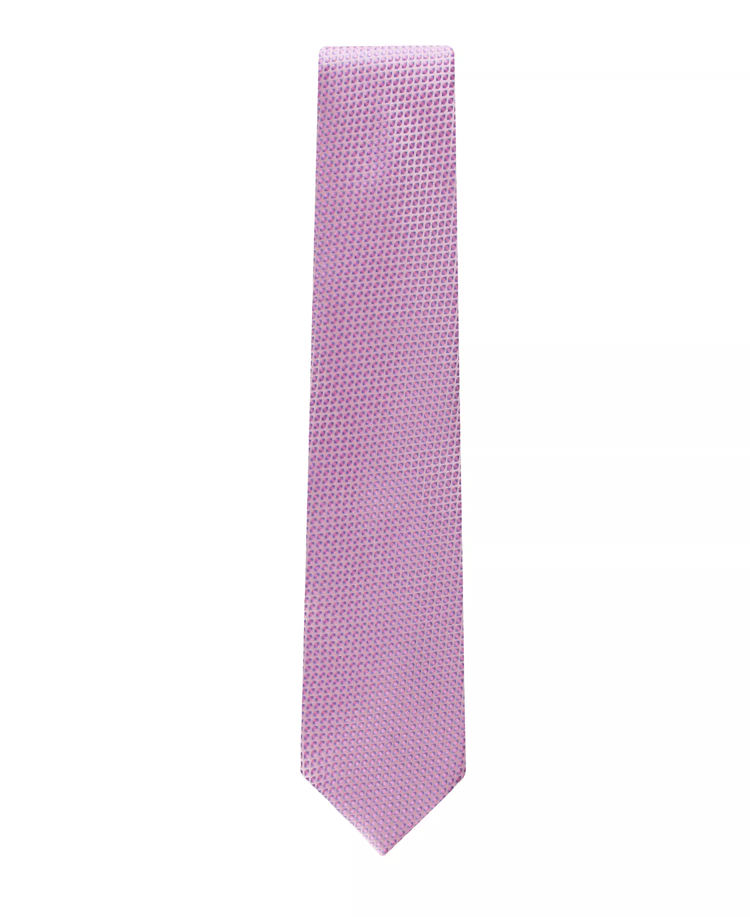 Men's Hans Micro Geometric Motif Pattern Tie - Pink - ONE SIZE