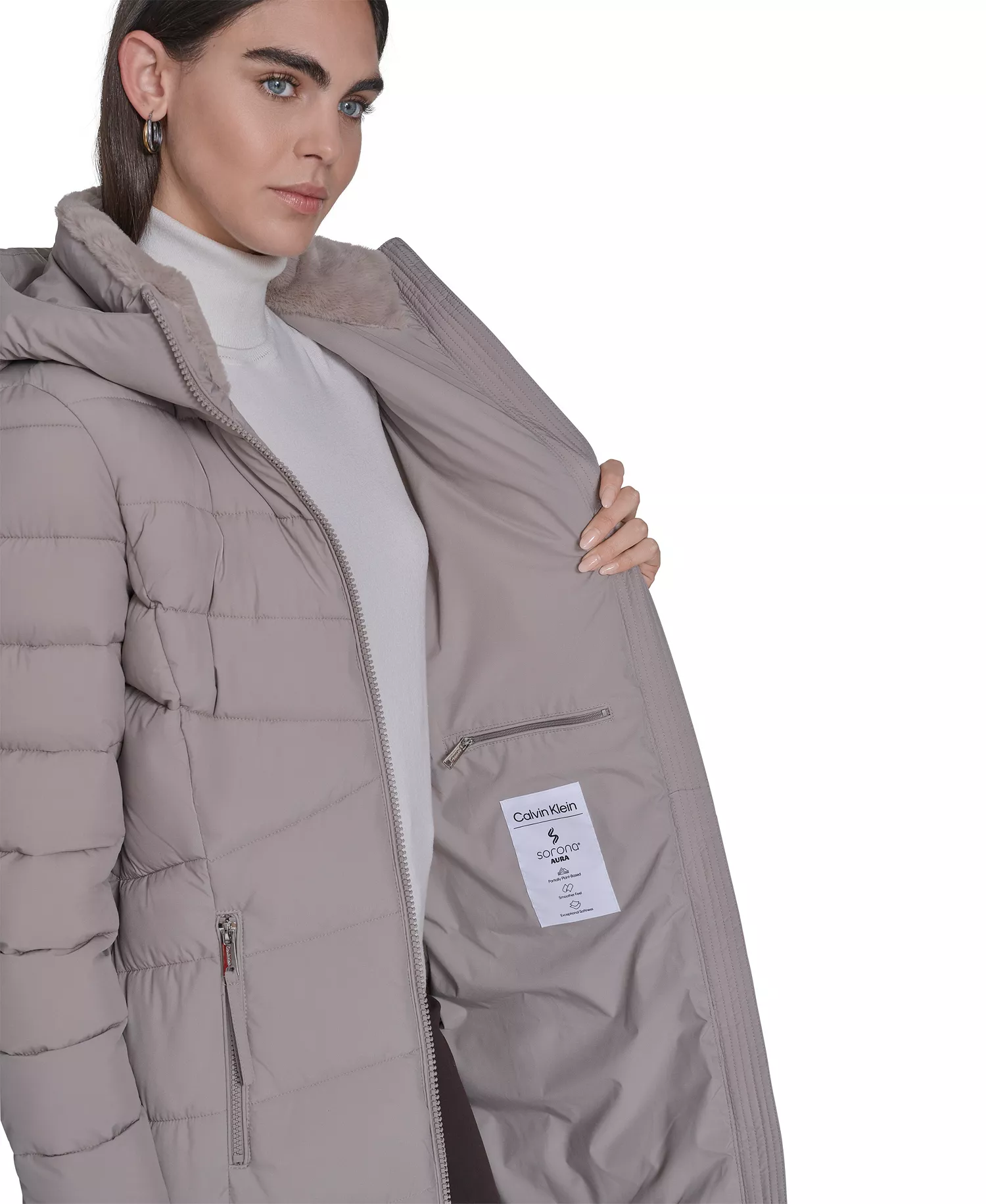 Women's Hooded Puffer Coat - Atmosphere - L