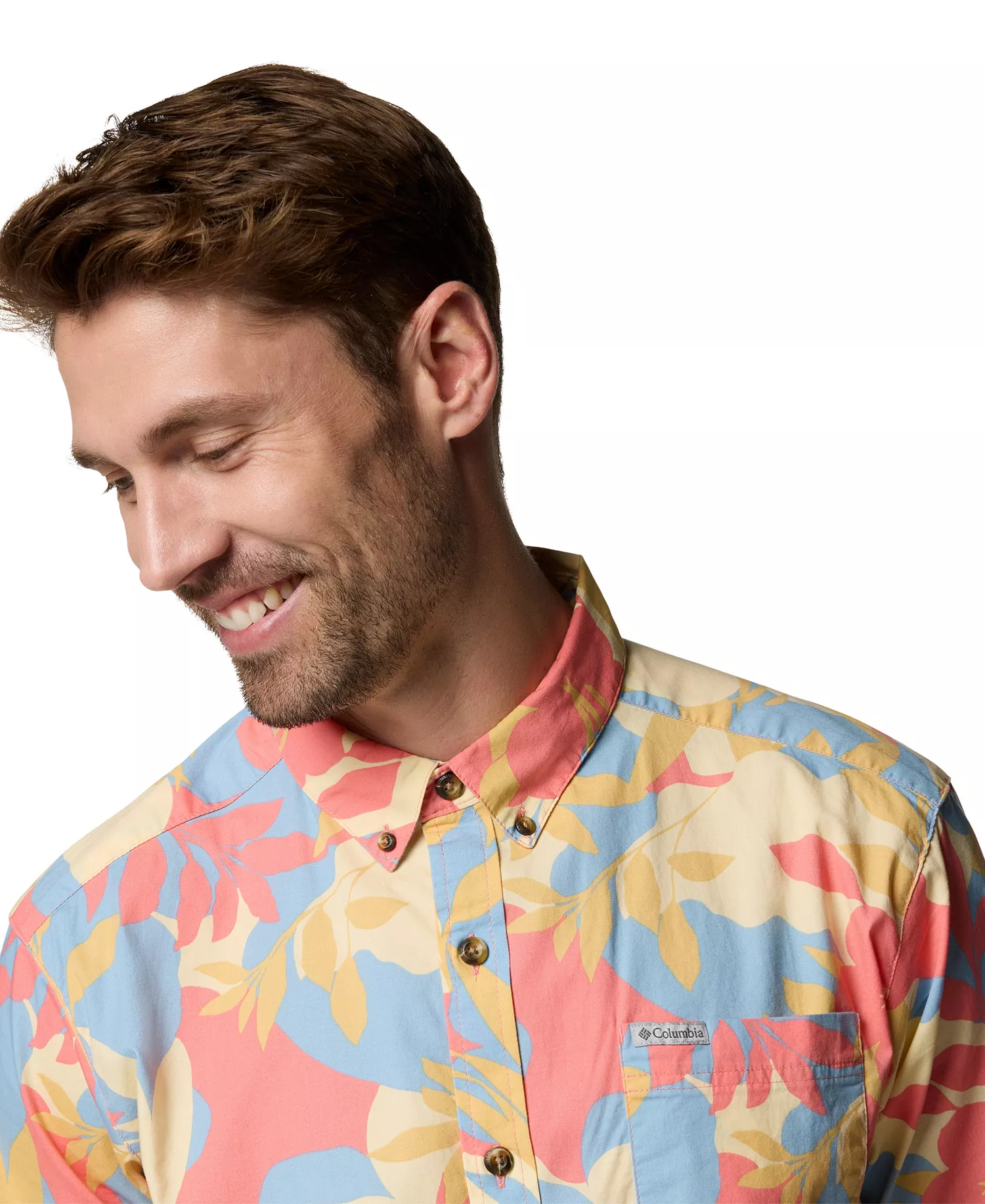 Men's Rapid Rivers Printed Short-Sleeve Shirt - Alpenglow - L