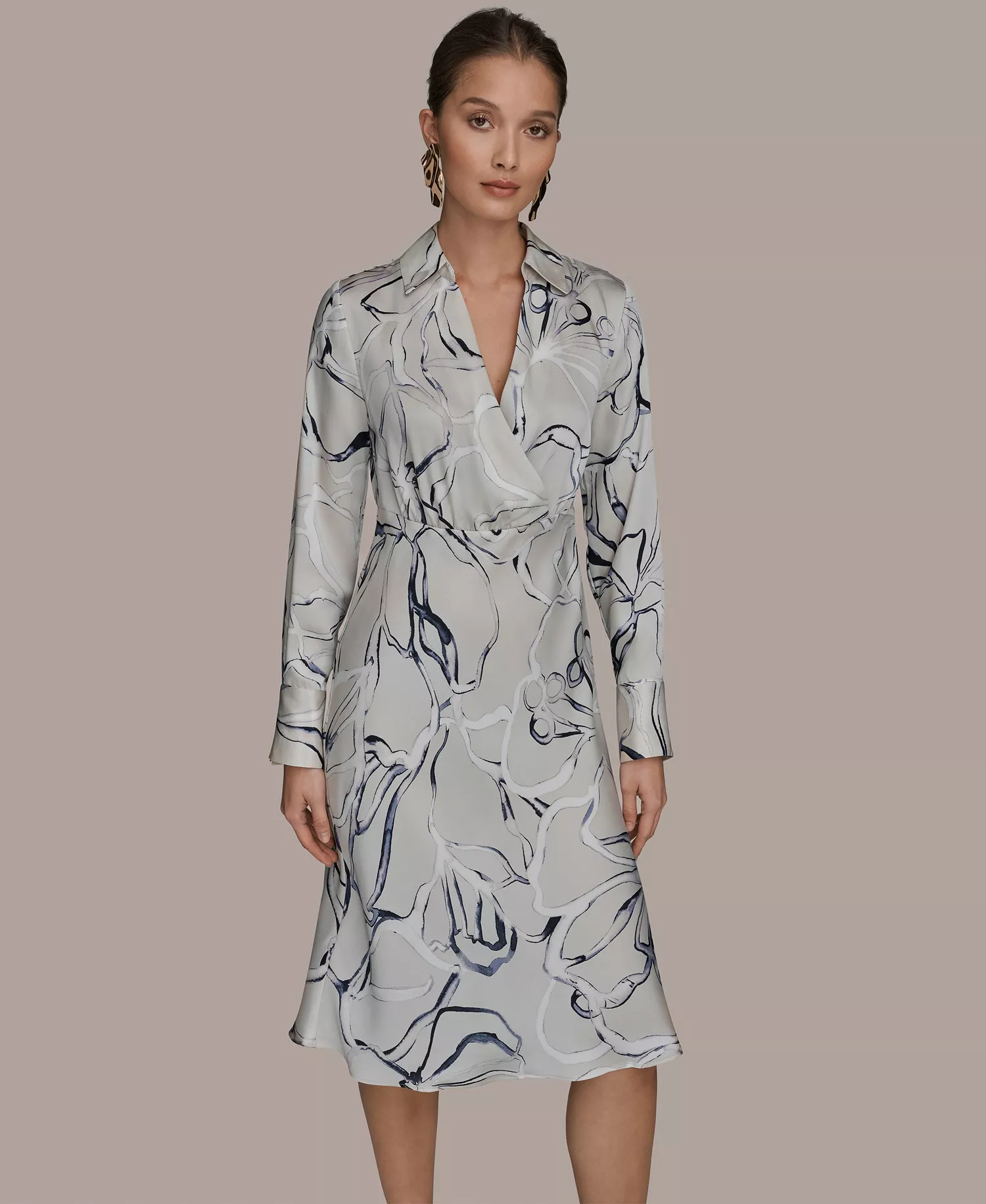 Women's Collared A-Line Dress - Vellum multi - 10