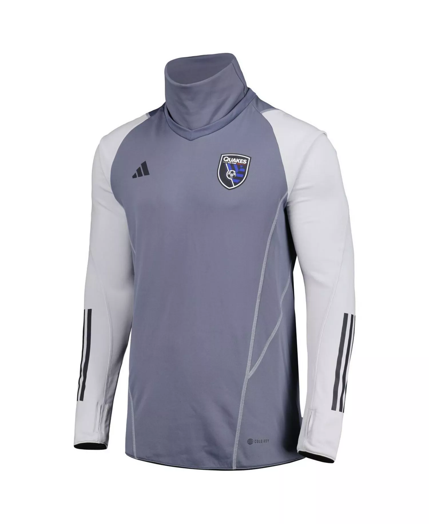 Men's Gray San Jose Earthquakes Warm Raglan COLD.RDY Top - Gray - 2XL