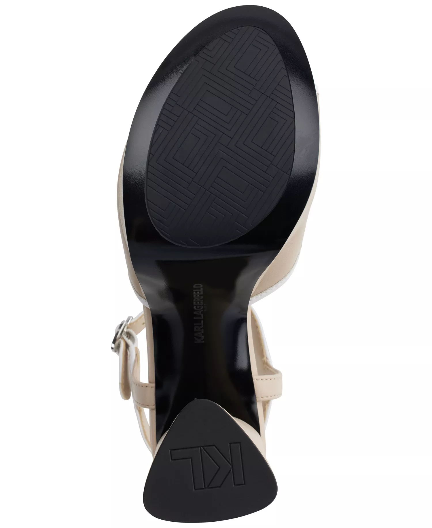 Women's Hallet Platform Ankle Strap Dress Sandals - Dusty Nude, White - 10M