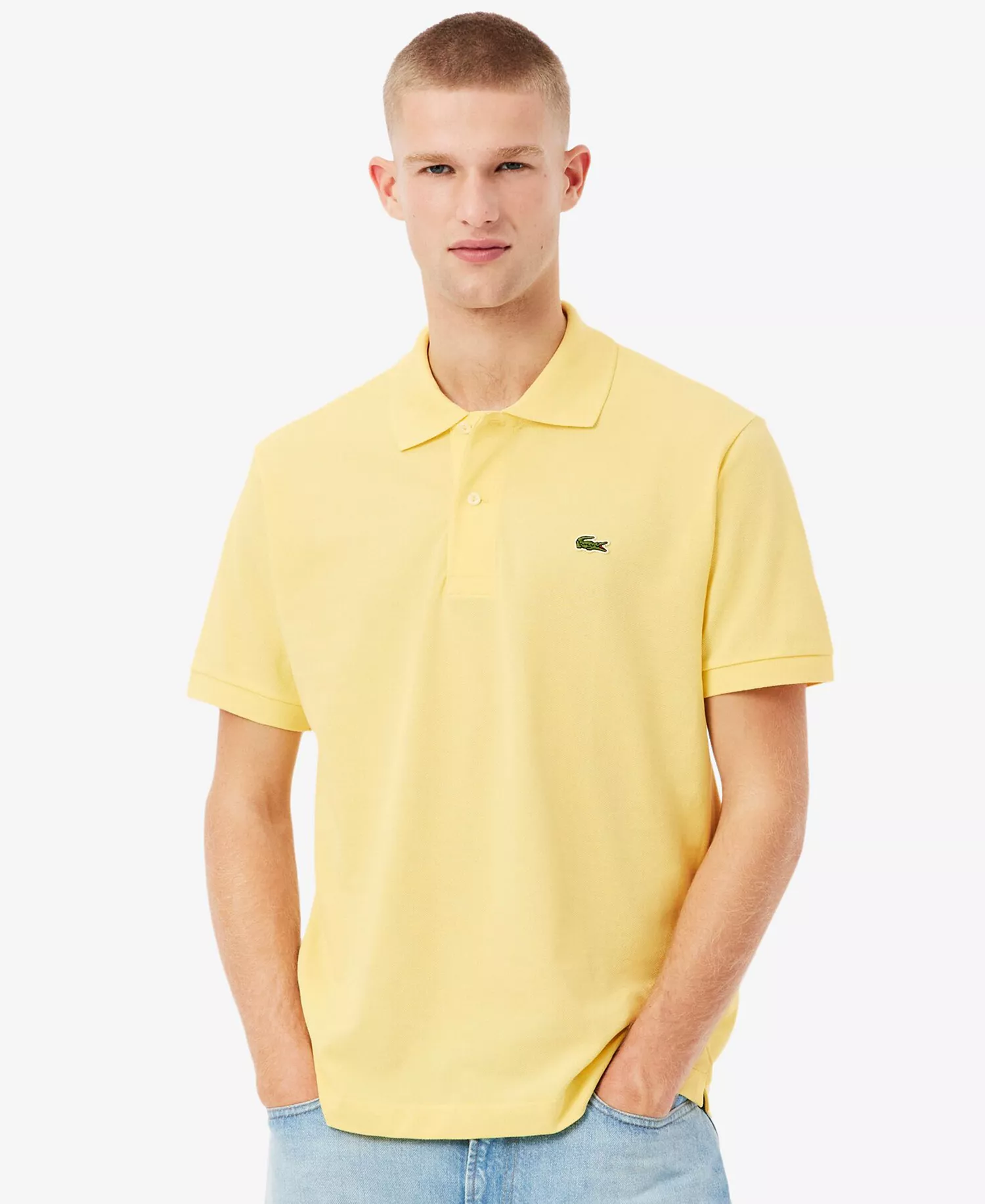 Men's Classic Fit Short-Sleeve Polo Shirt - Bright Yellow - 2XL