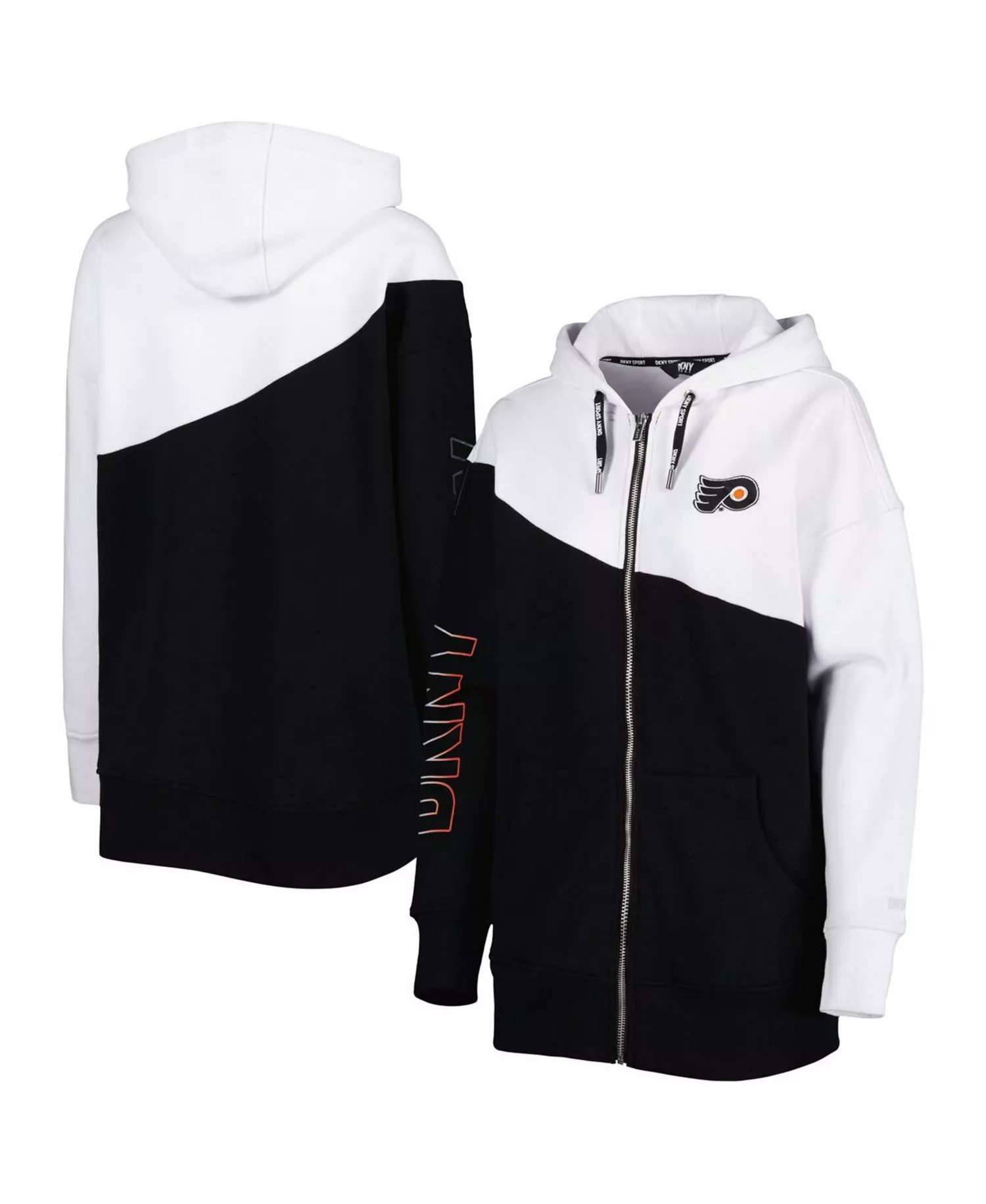 Women's Black, White Philadelphia Flyers Gina Full-Zip Hoodie - Black, White - S