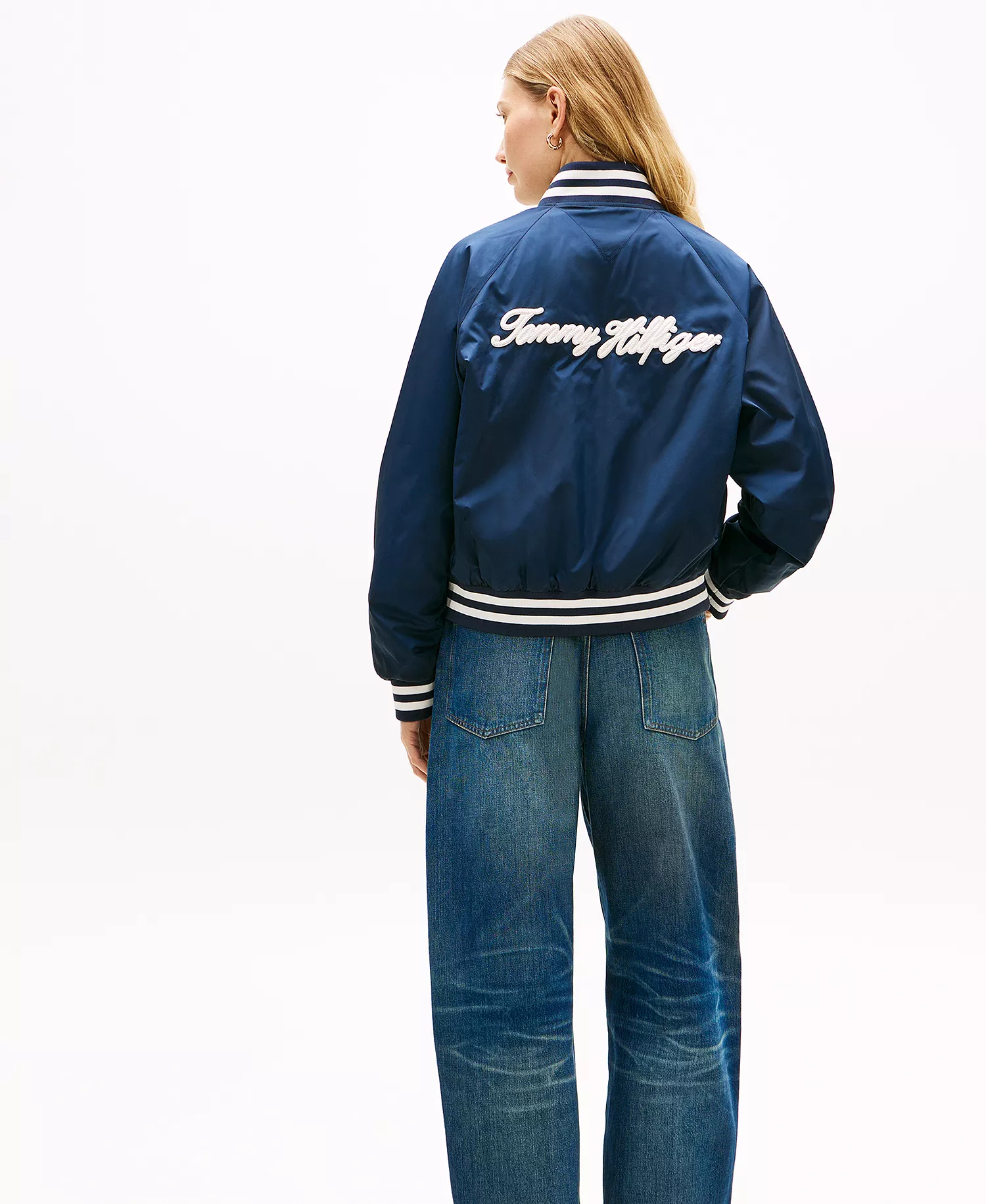 Women's Varsity Bomber Jacket - Dark Night - L