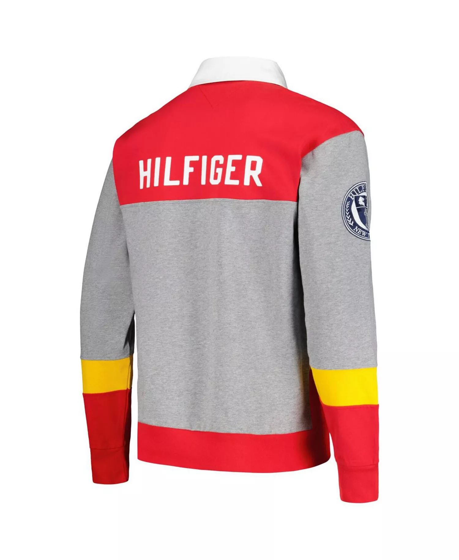 Men's Red Kansas City Chiefs Connor Oversized Rugby Long Sleeve Polo Shirt - Red - 2XL