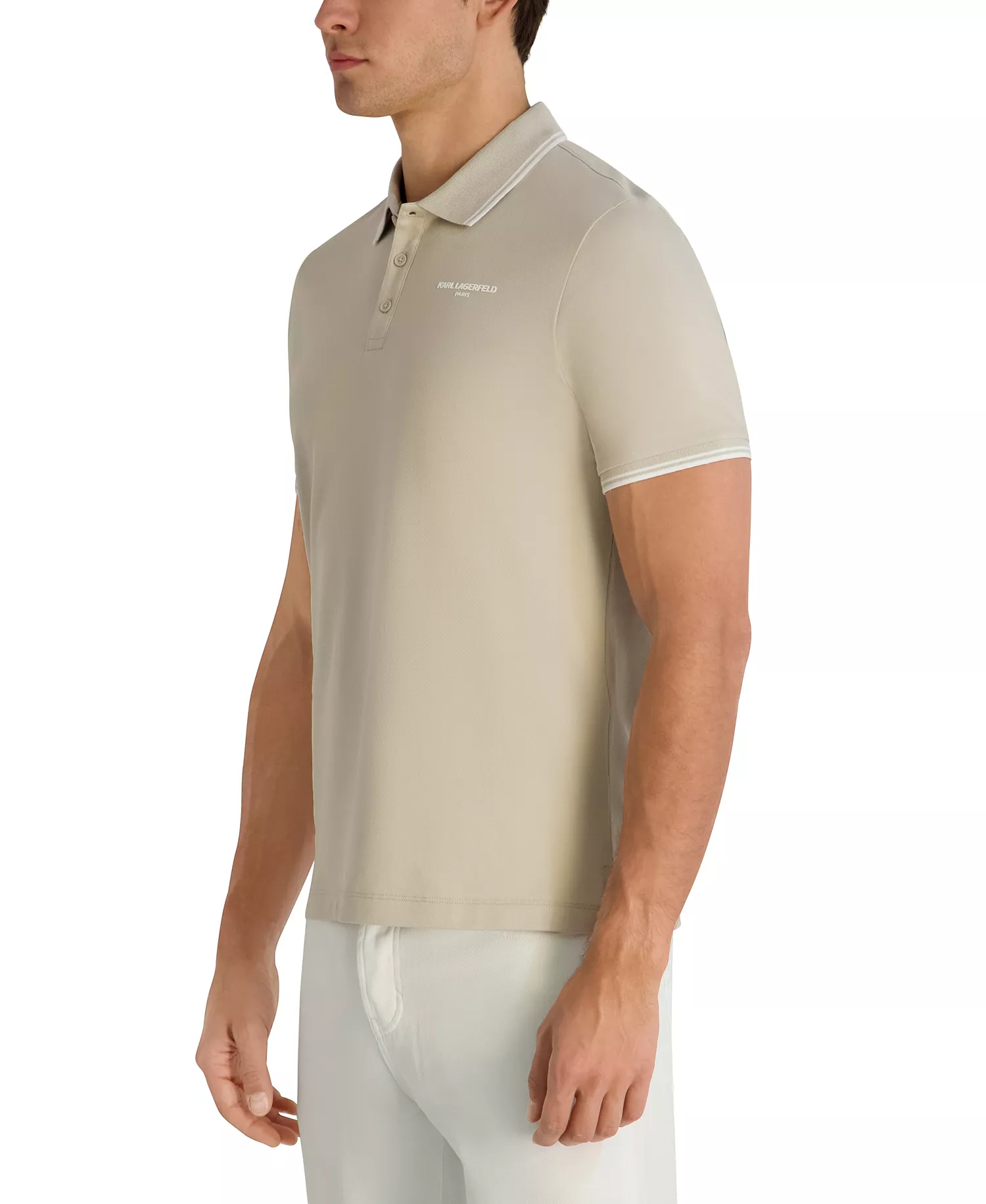 Men's Regular-Fit Tipped Polo Shirt - Black - 2XL