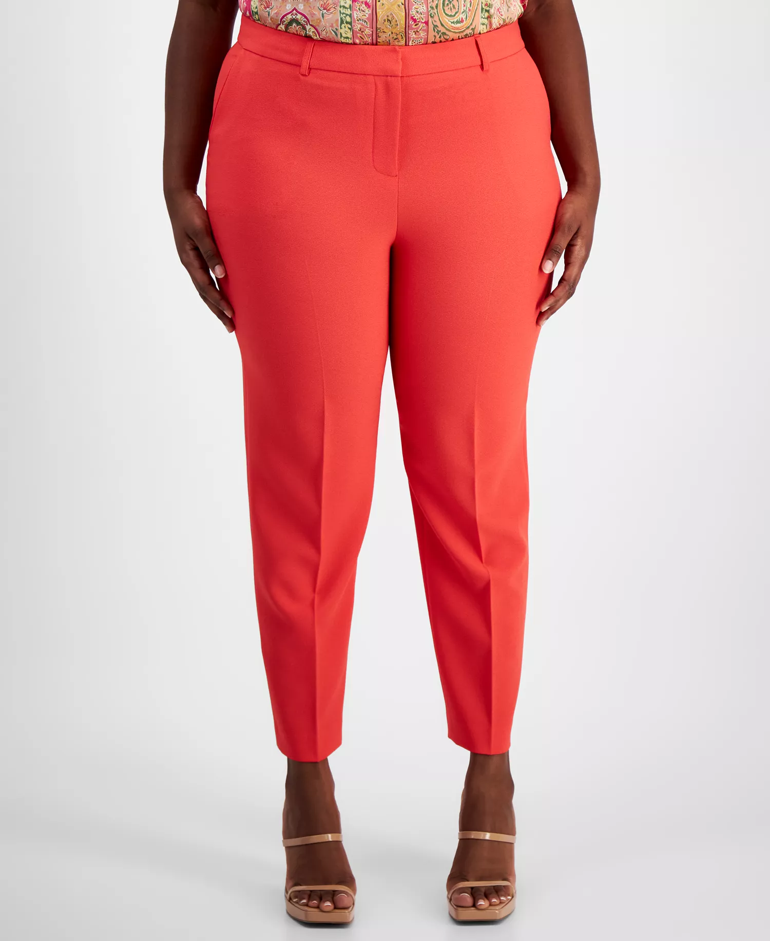 Plus Size Classic Mid Rise Ankle Pants - Grenadine - 14W