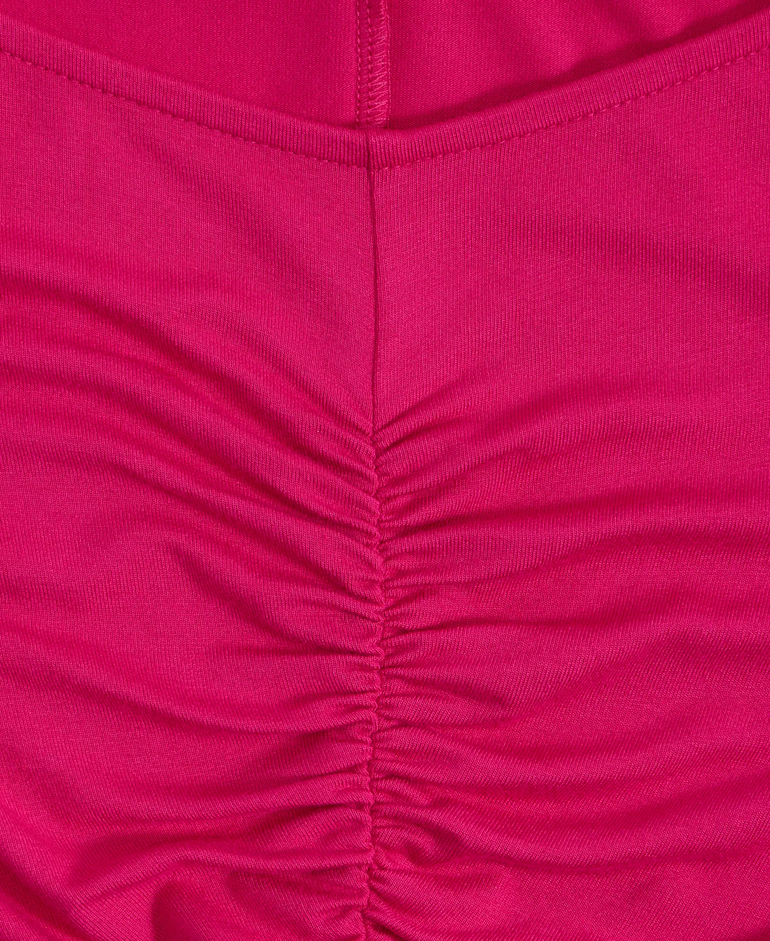 Women's Shirred-Front Long-Sleeve Top, Macy's Exclusive - Bright Fuchsia - L