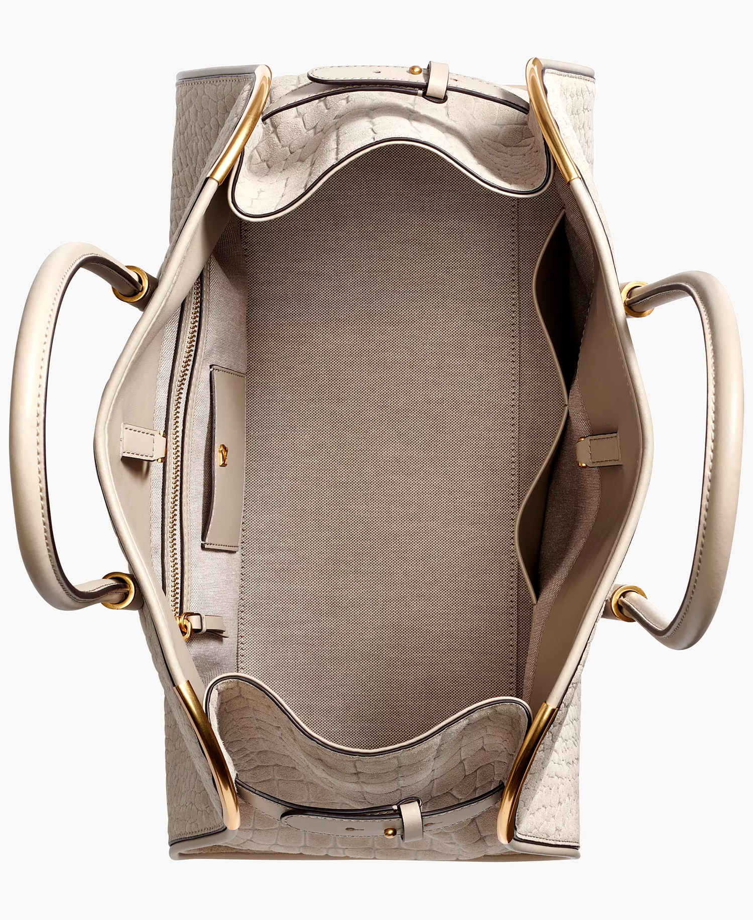 Satin Croco Extra Large Tote Bag - Moth - ONE SIZE