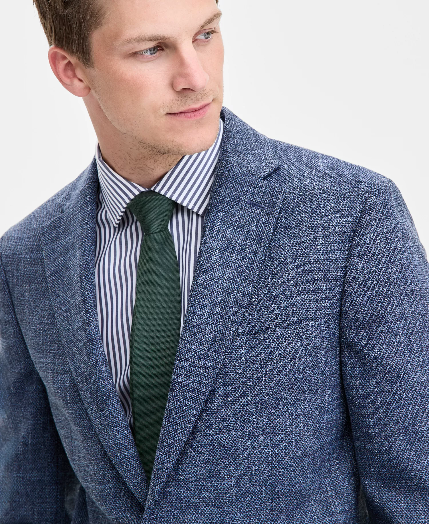 Men's Modern-Fit Textured Blue Sport Coat - Blue - 36R