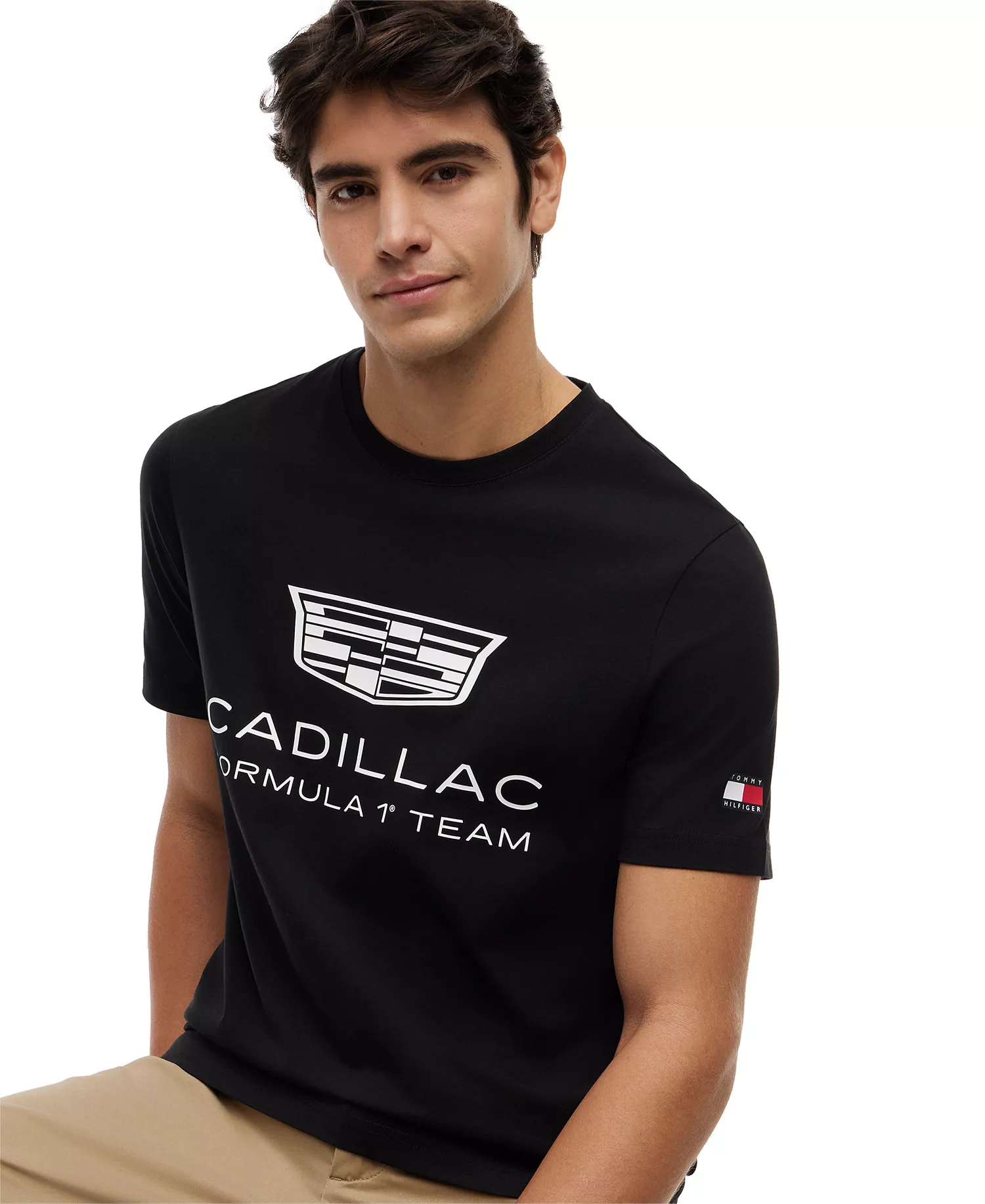 x Cadillac F1® Men's Shield Graphic Crewneck T-Shirt - Black - L