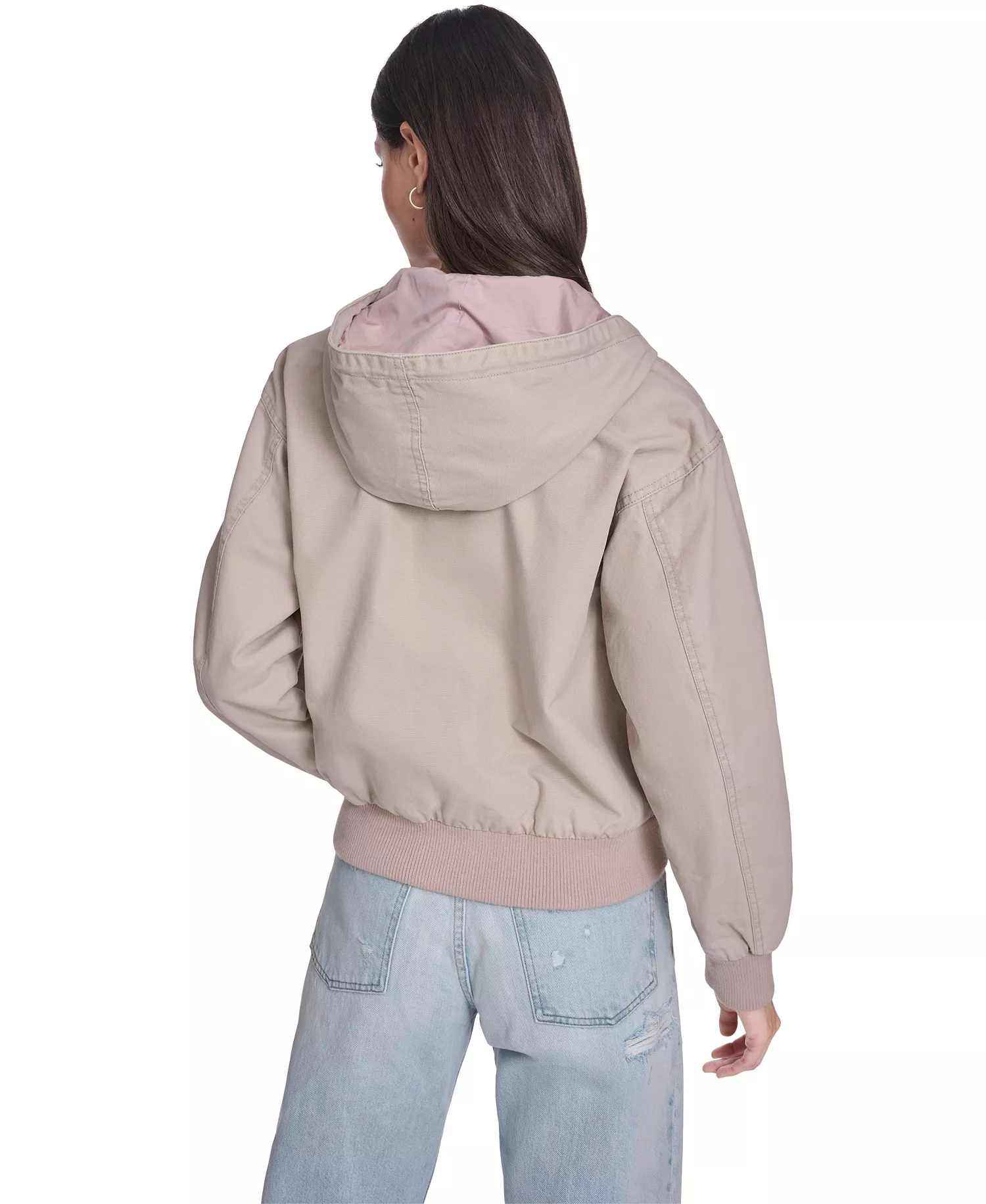 Women's Relaxed Hooded Bomber Jacket - Fawn - L