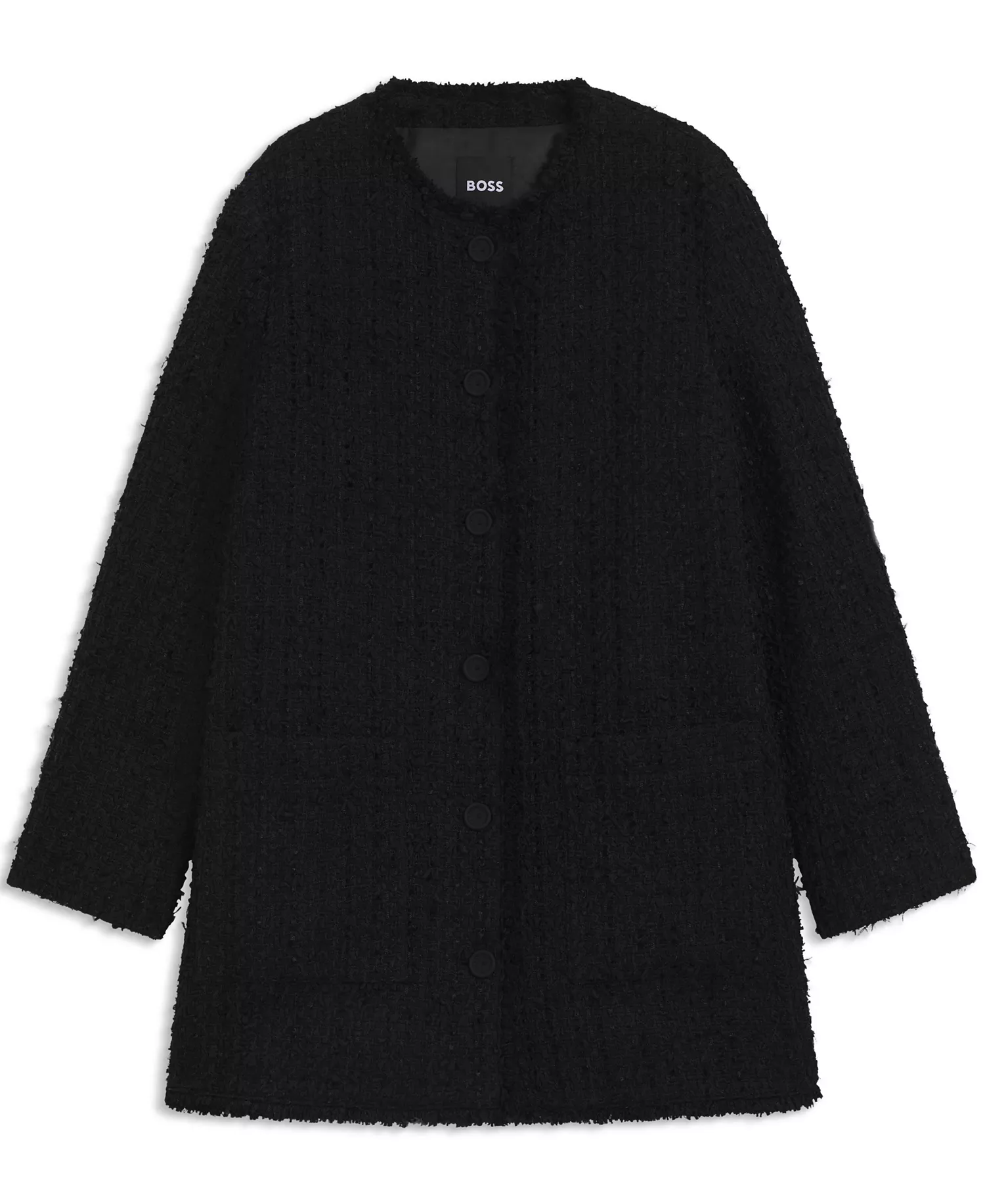 Women's Velvet Tweed Oversized-Fit Blazer - Open Misc - 12