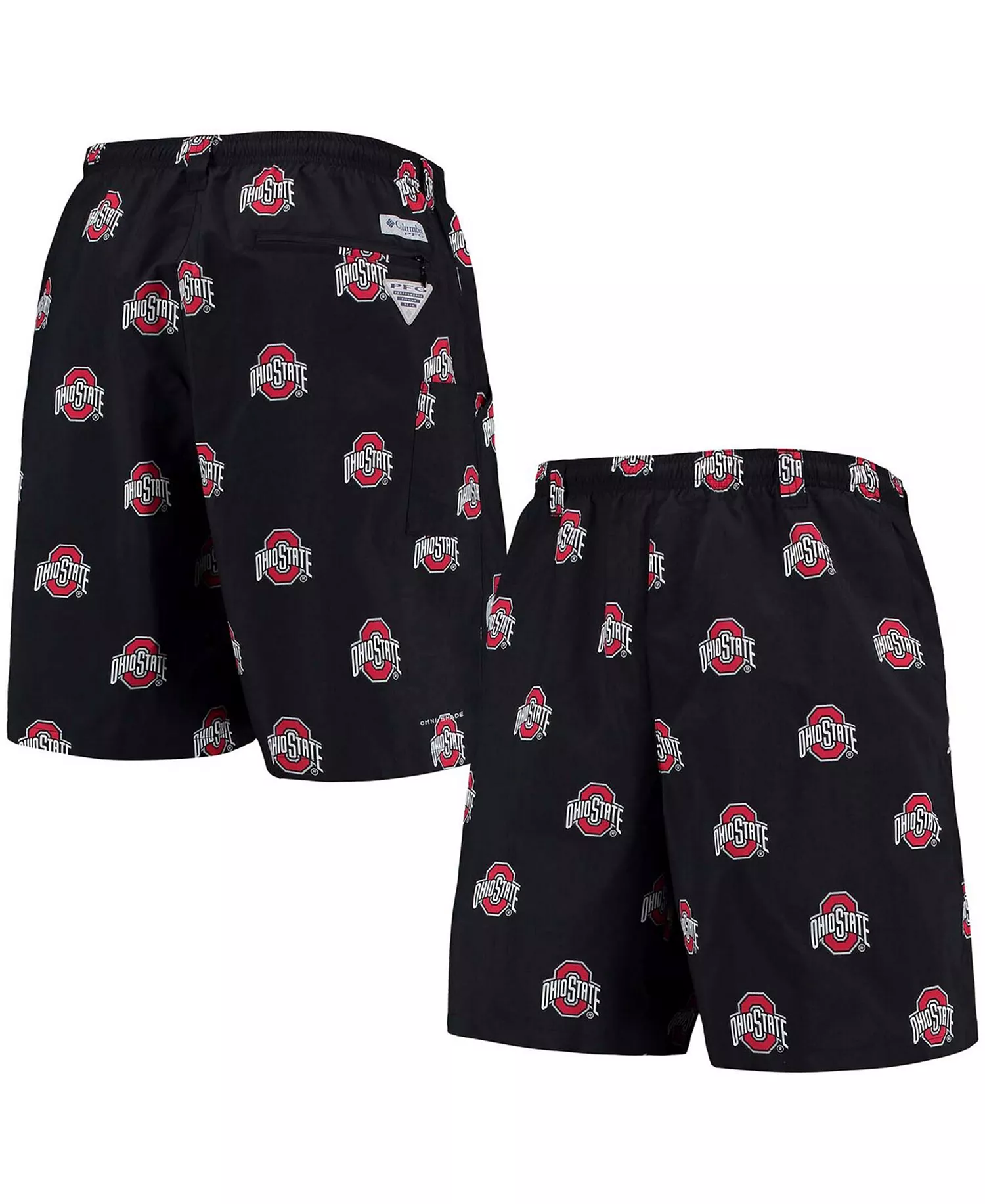 Men's Black Ohio State Buckeyes Backcast II 8" Omni-Shade Hybrid Shorts - Black - S