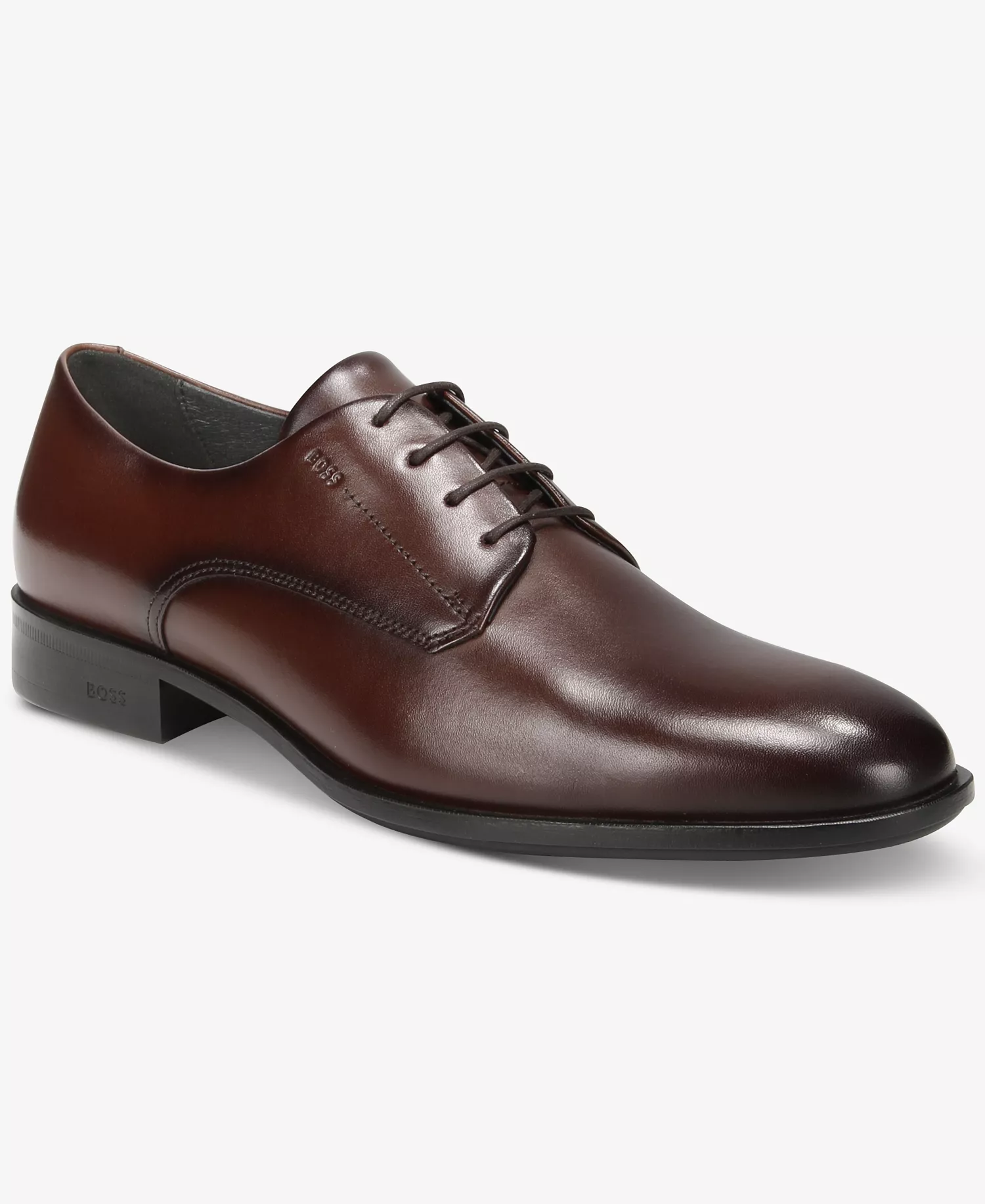 BOSS by Men's Colby Lace-Up Derby Dress Shoes - Dark Brown - 10M