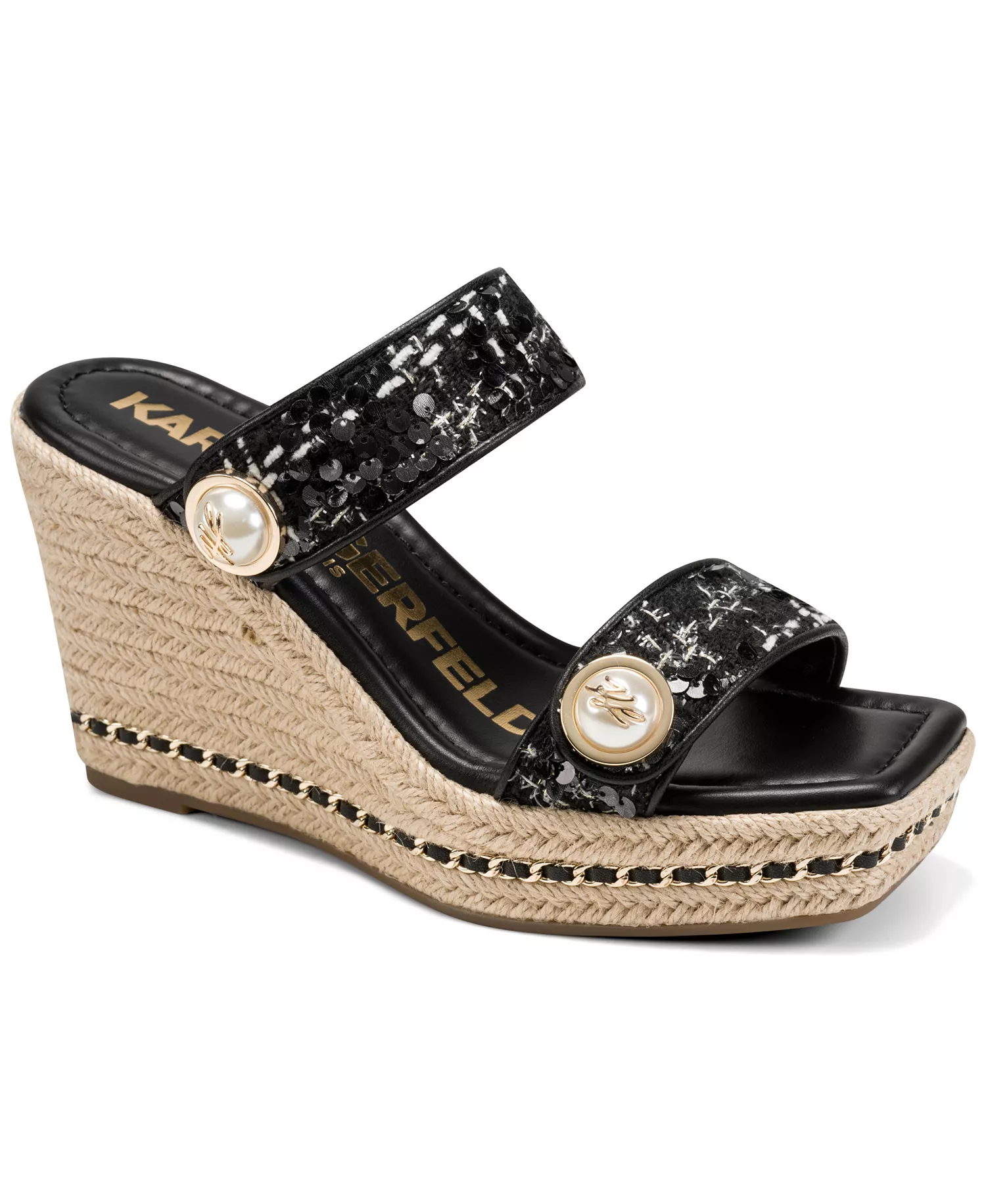 Women's Carsen Slip-On Wedge Sandals - Black - 10