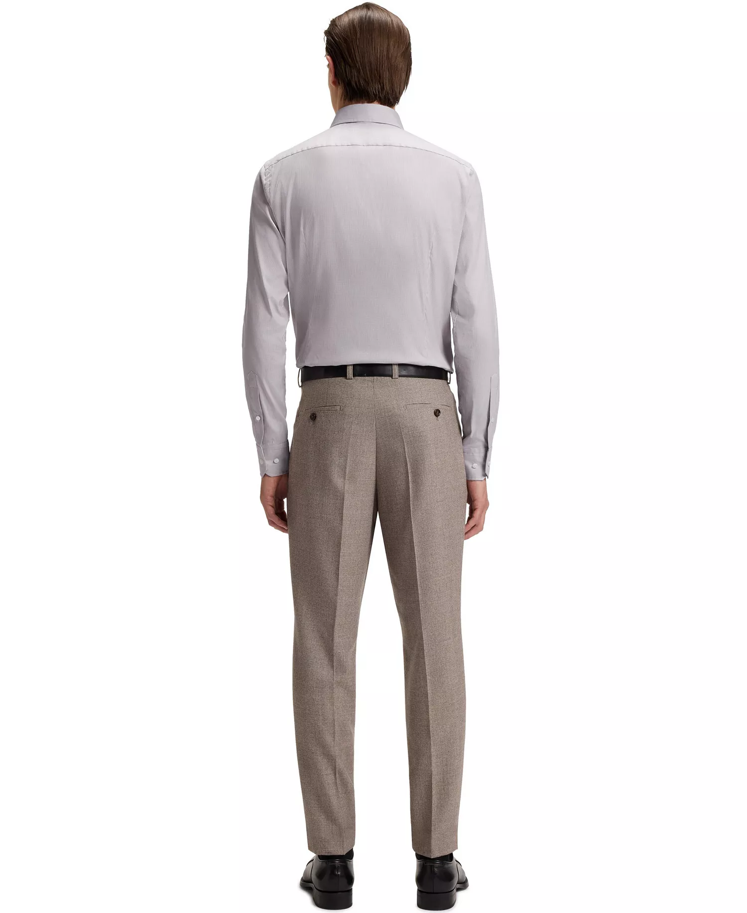 Men's Cotton Blend Slim-Fit Dress Shirt - Open Beige - 15.5