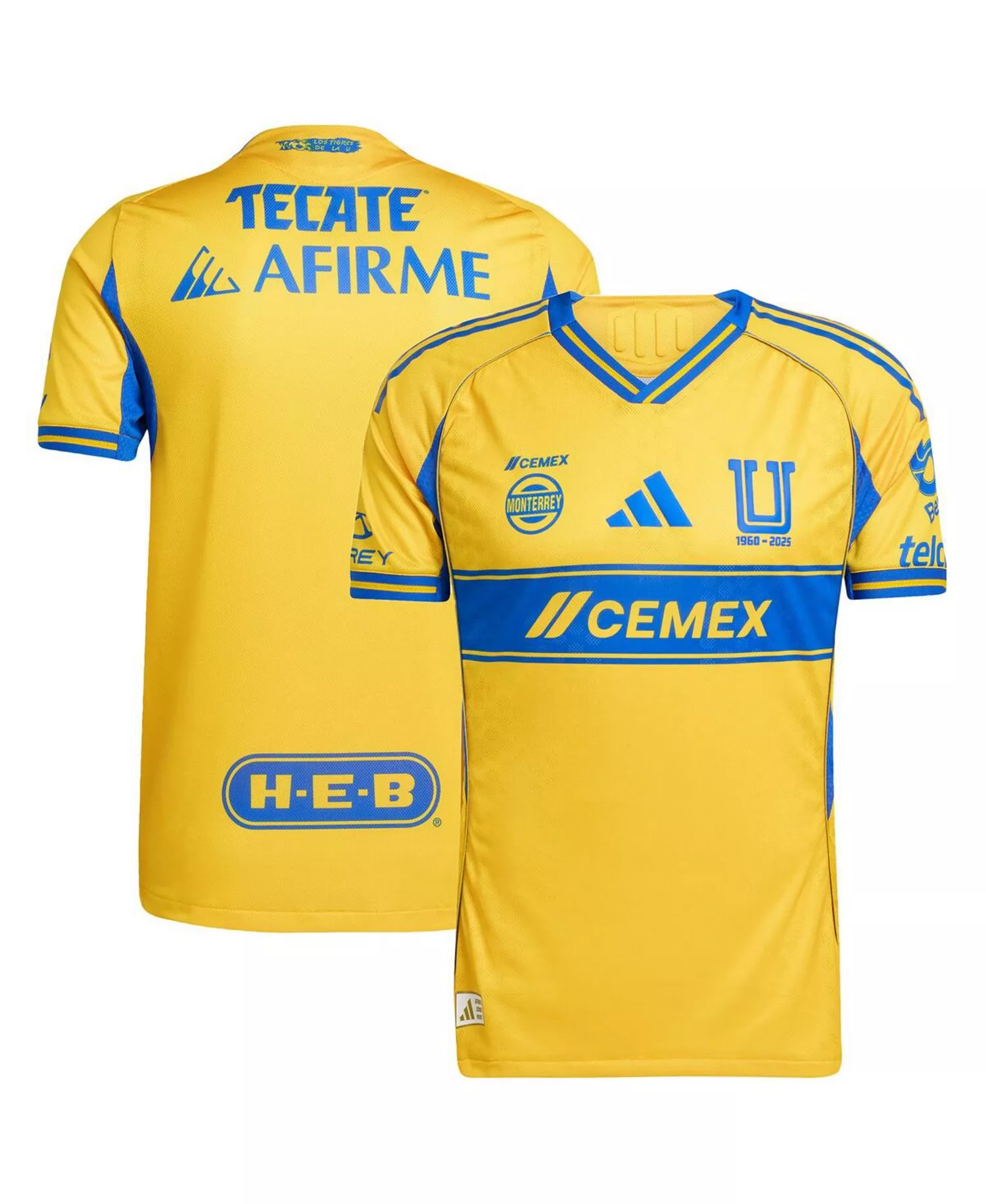 Men's Gold Tigres UANL 2025/26 Home Authentic Jersey - Gold - 2XL
