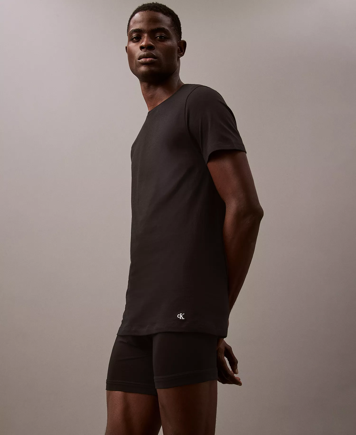 Men's 3-Pack Cotton Classics Crewneck T-Shirts - Black - L