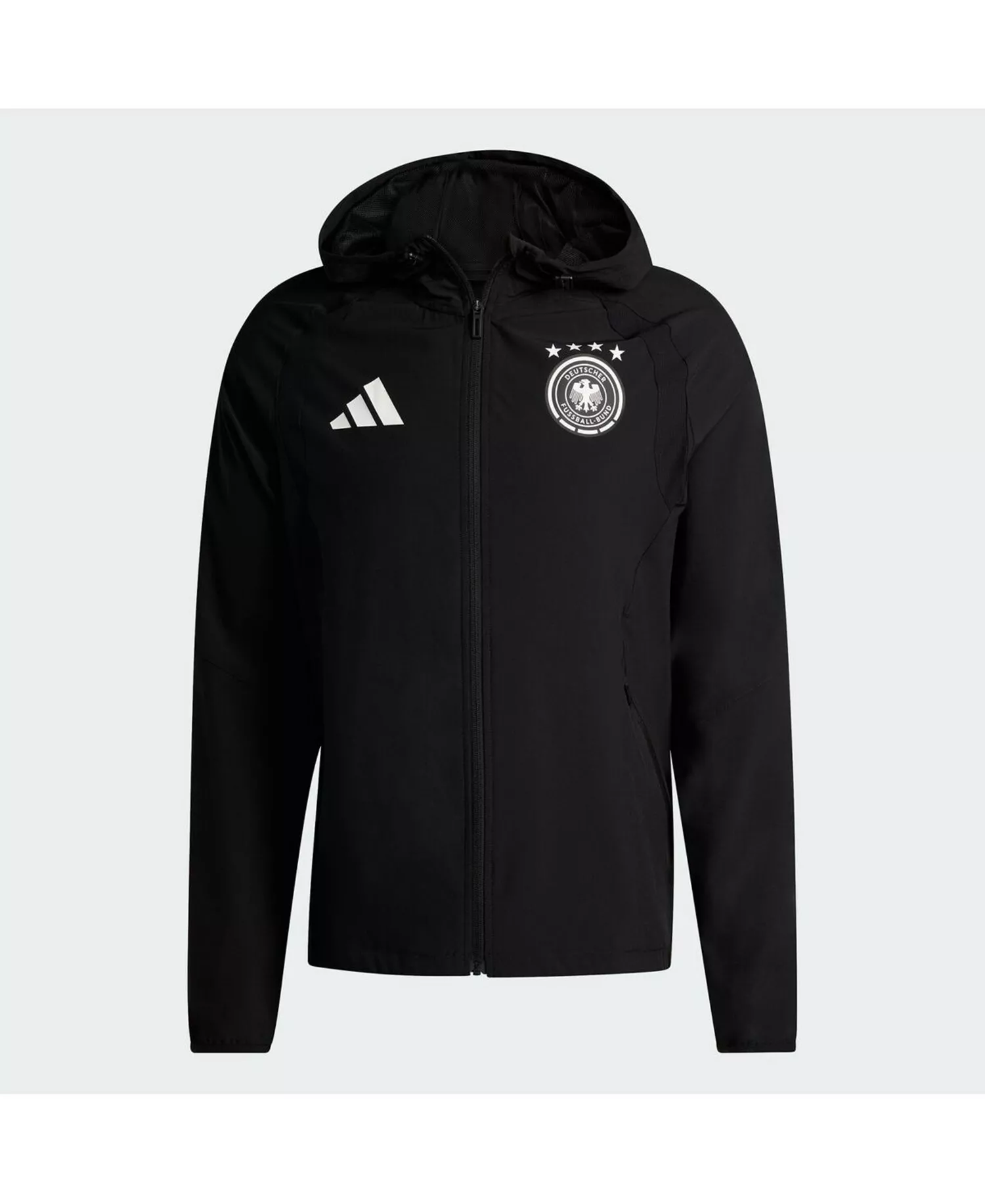 Men's Black Germany National Team FIFA x World Cup 2026 Tiro Travel Raglan Full-Zip Windbreaker - Black - L