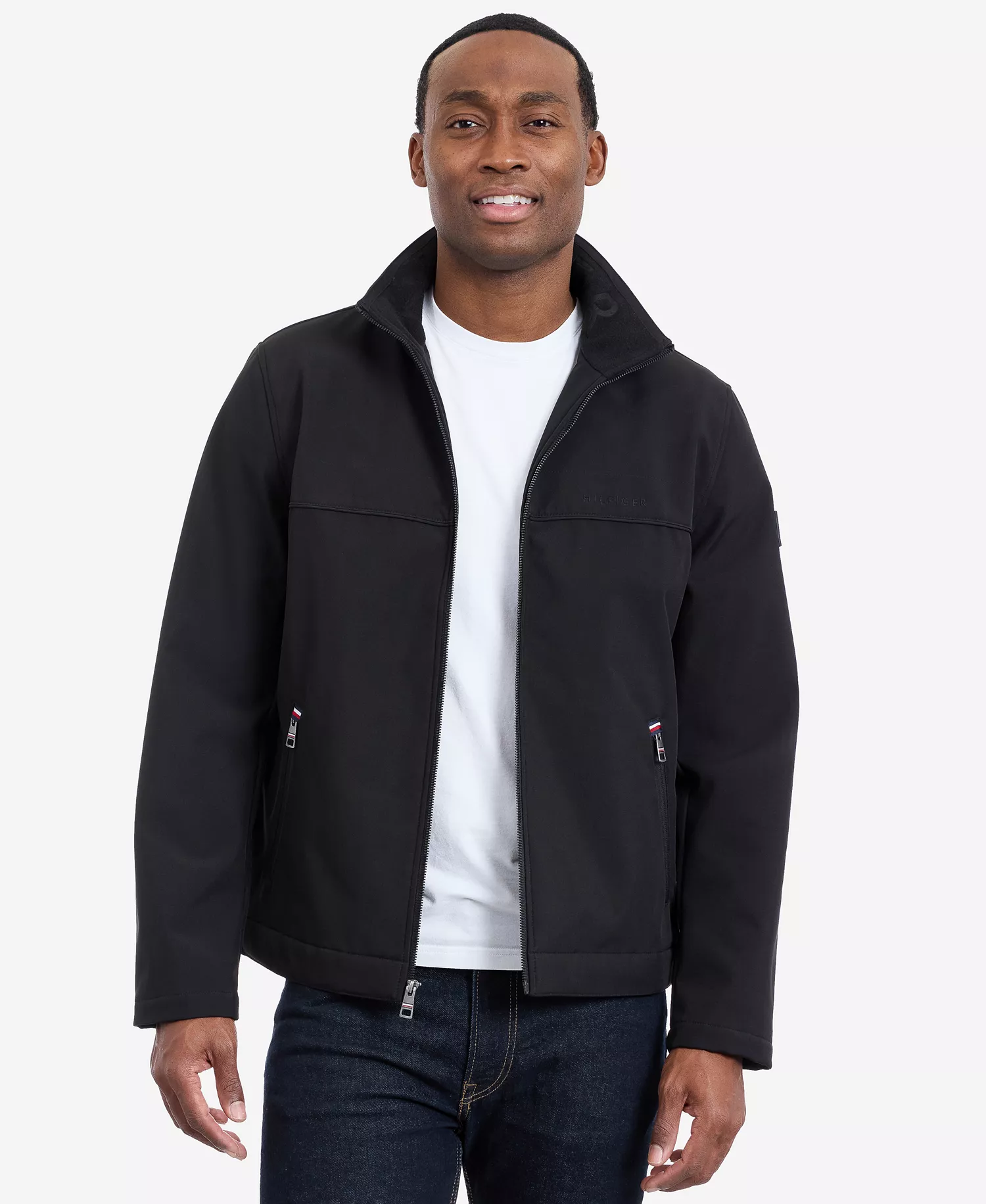 Men's Softshell Hipster Long-Sleeve Jacket - Black - 2XL