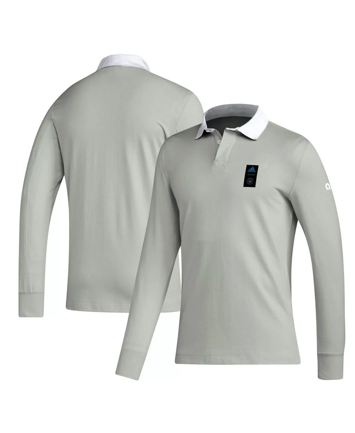 Men's Gray 2023 Player Charlotte FC Travel Long Sleeve Polo Shirt - Gray - 2XL