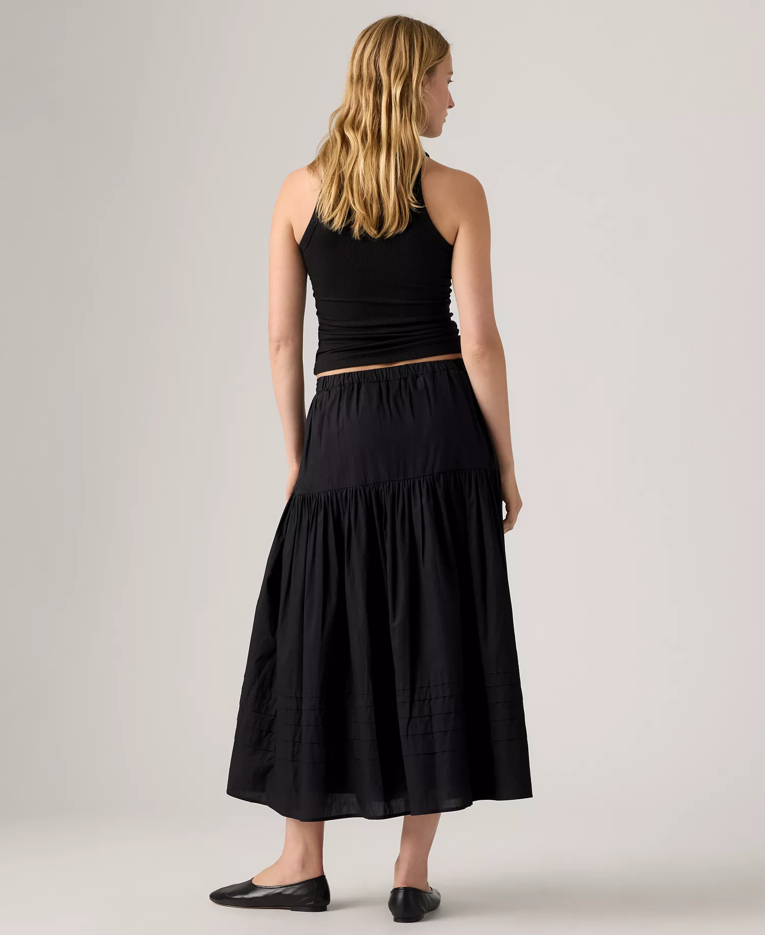Women's Becca Tiered A-Line Skirt - Caviar - L