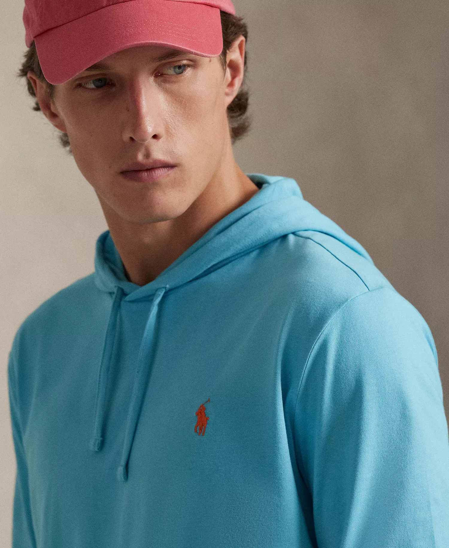 Men's Tropical Jersey Hooded T-Shirt - Blue - 2XL