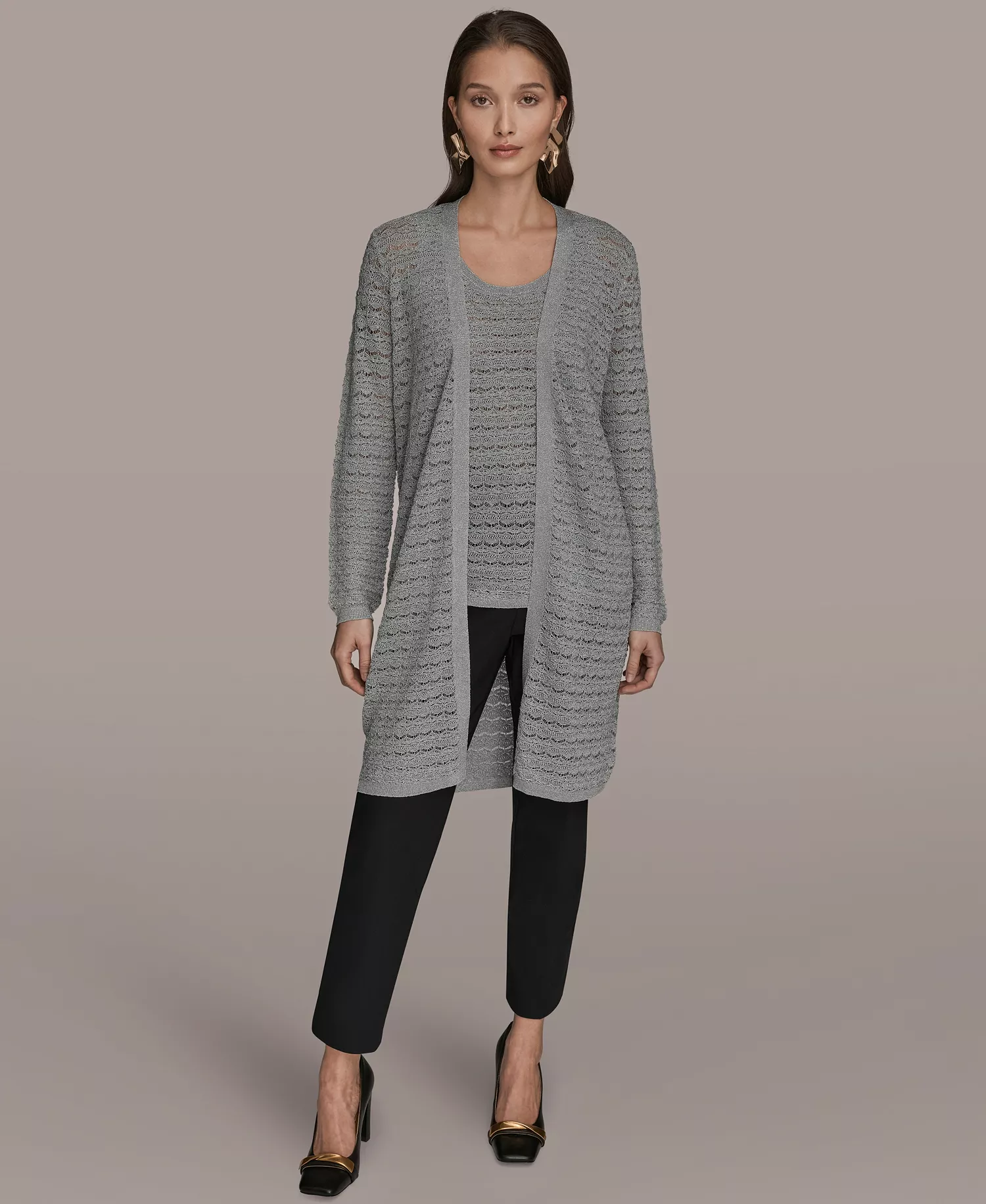Women's Long-Sleeve Open Front Cardigan - Vapor - L