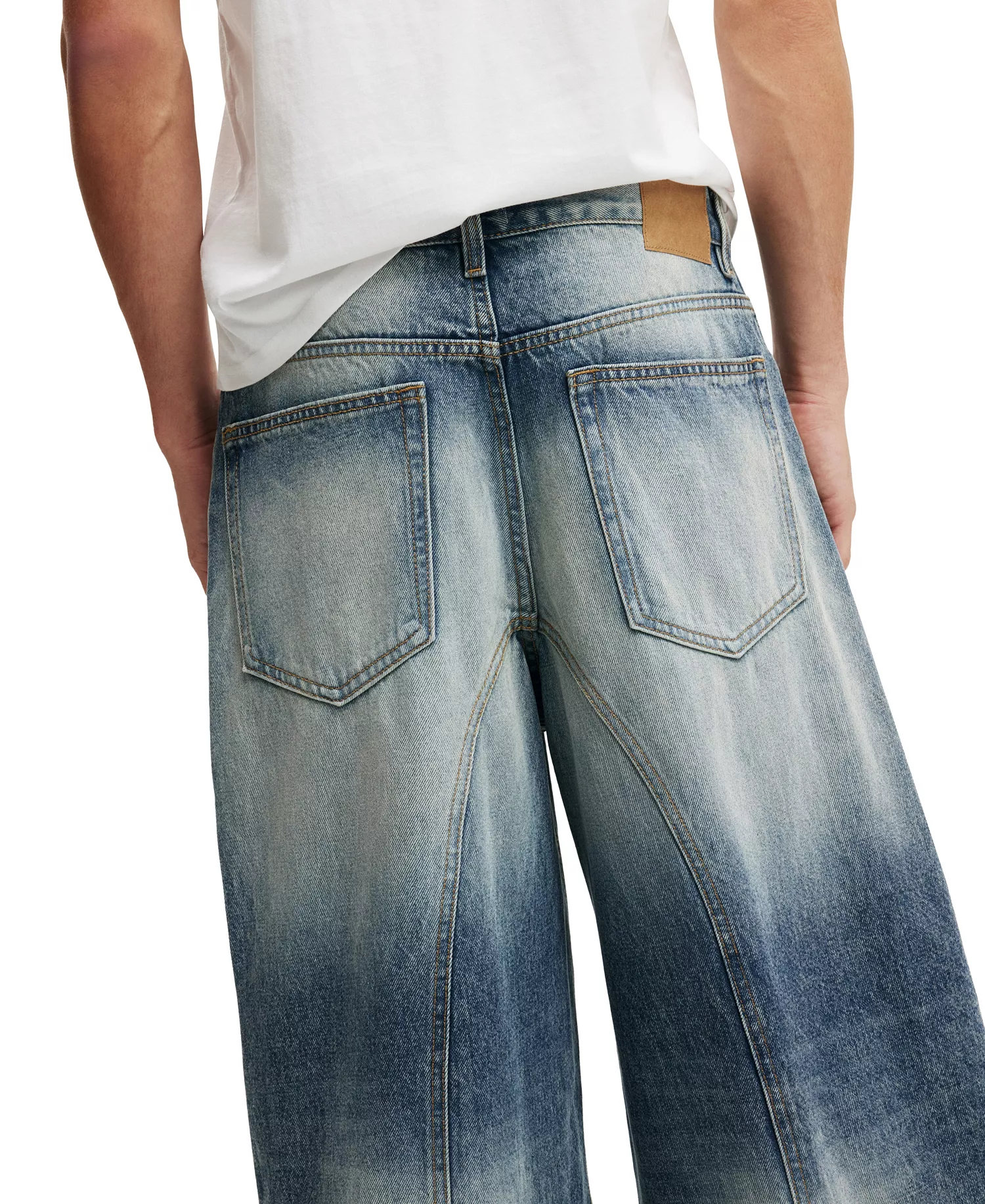 Men's Baggy Balloon Jeans - Riot blue - 26