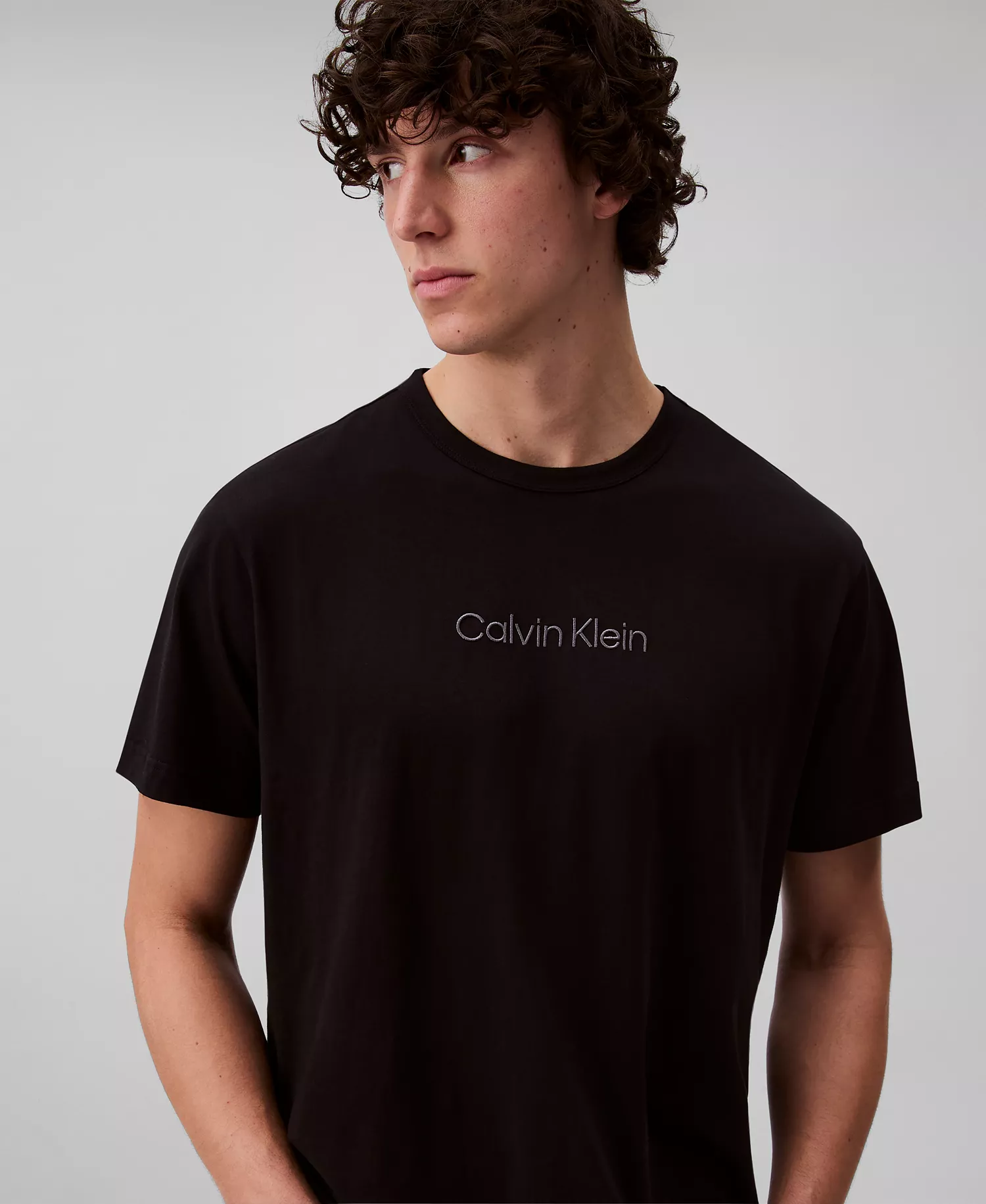 Men's Modern Cotton Crewneck Pajama T-Shirt - Black - L