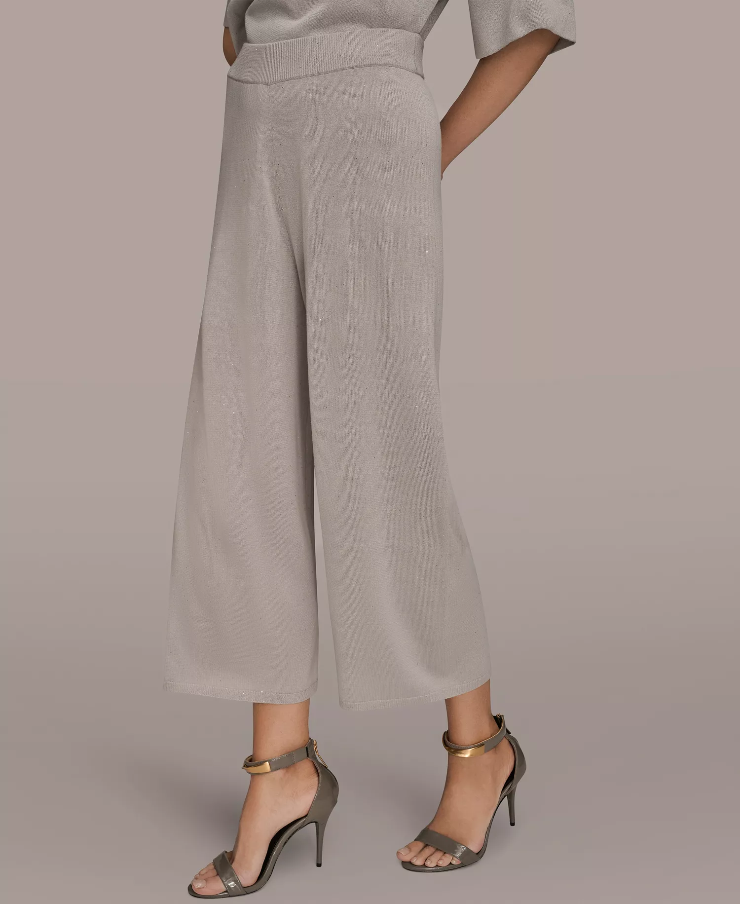 Women's Sequin Detail Wide Leg Pants - Vapor - L