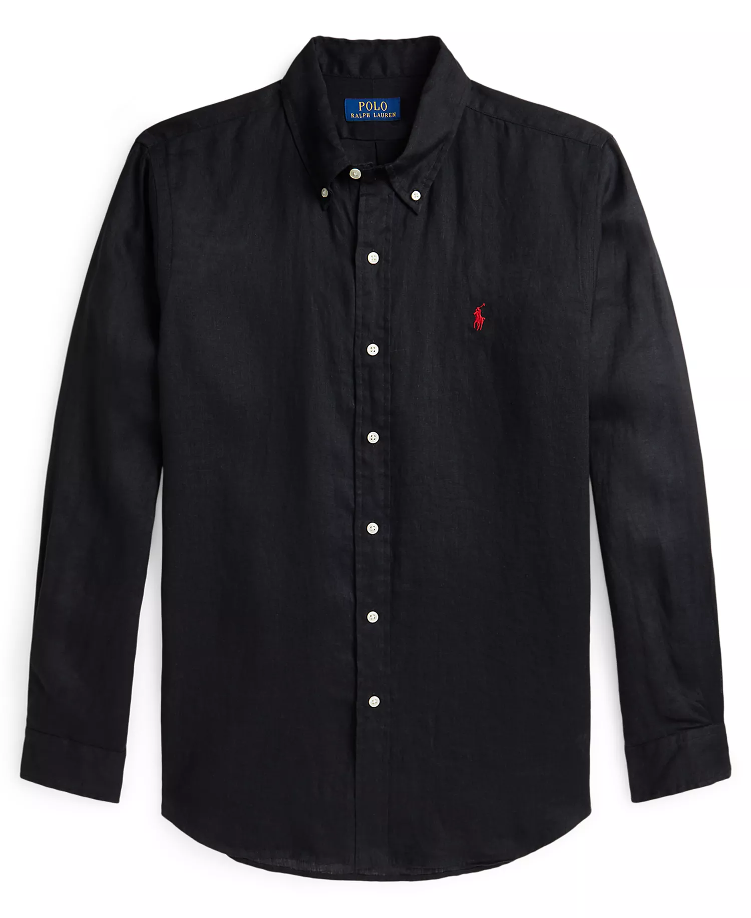 Men's Classic-Fit Linen Shirt	 - Black - 2XL