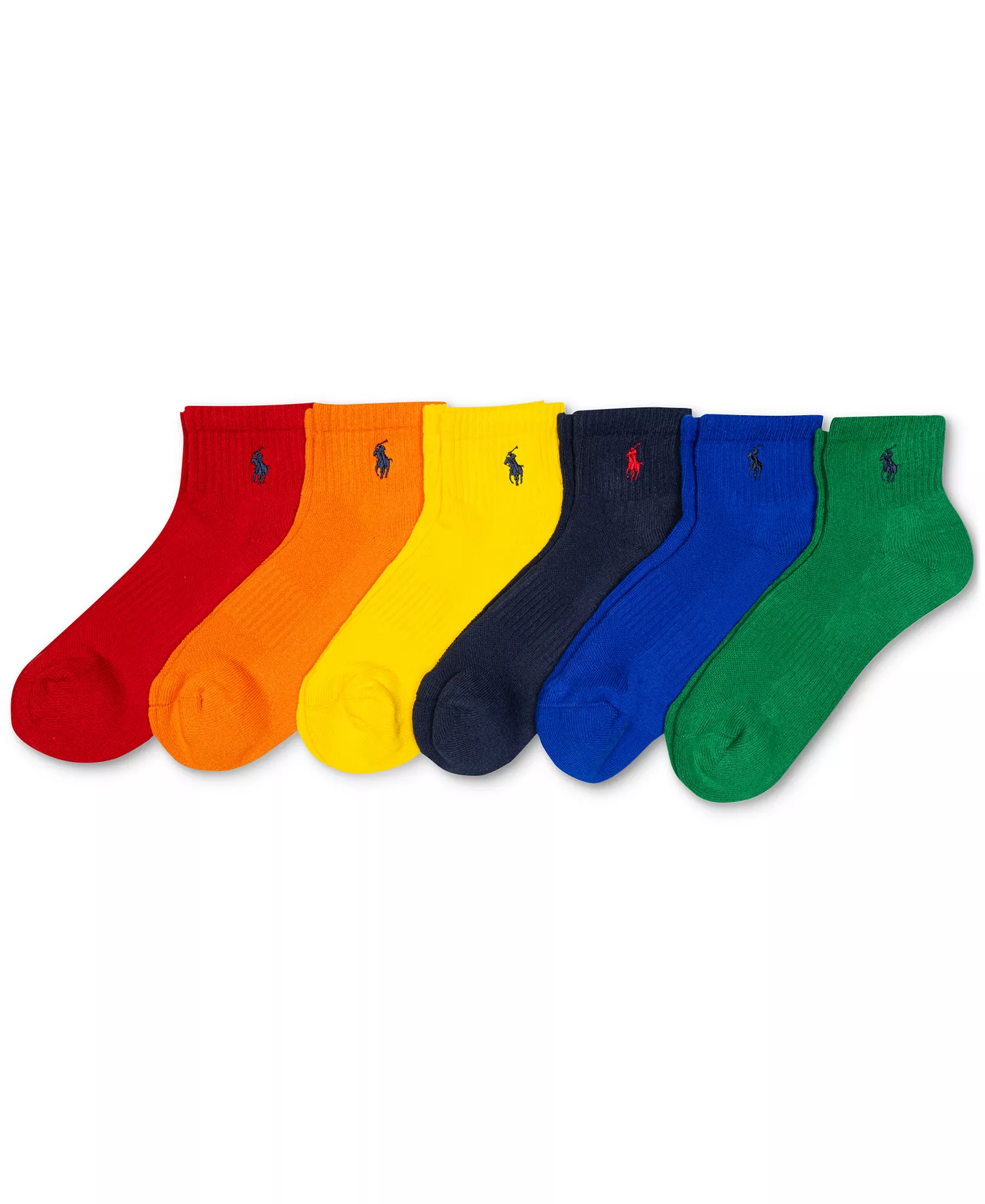 Men's 6-Pk. Performance Colorful Quarter Socks - Asst - 10-13