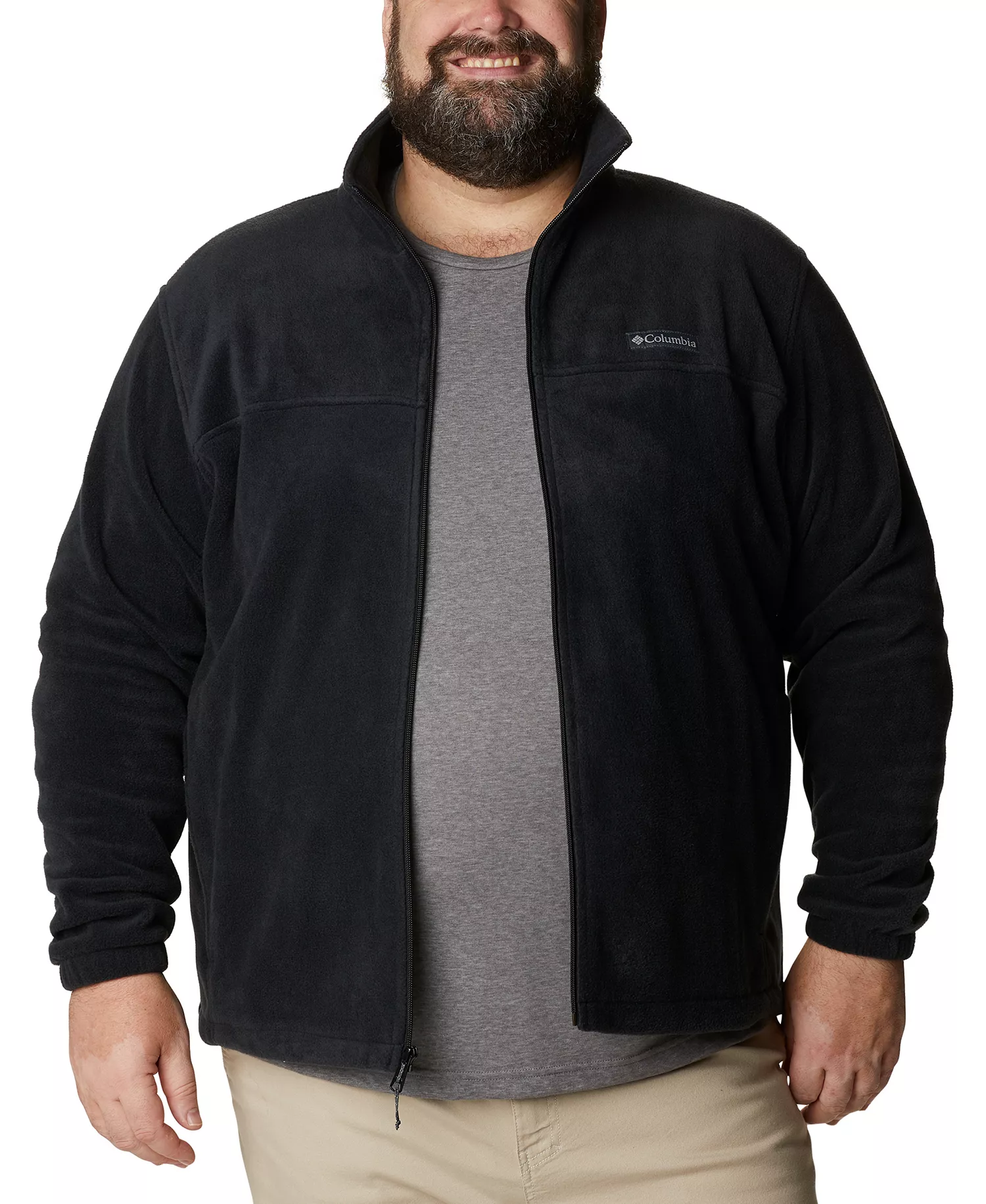 Men's Big & Tall Steens Mountain Fleece Jacket - Black - 1XB