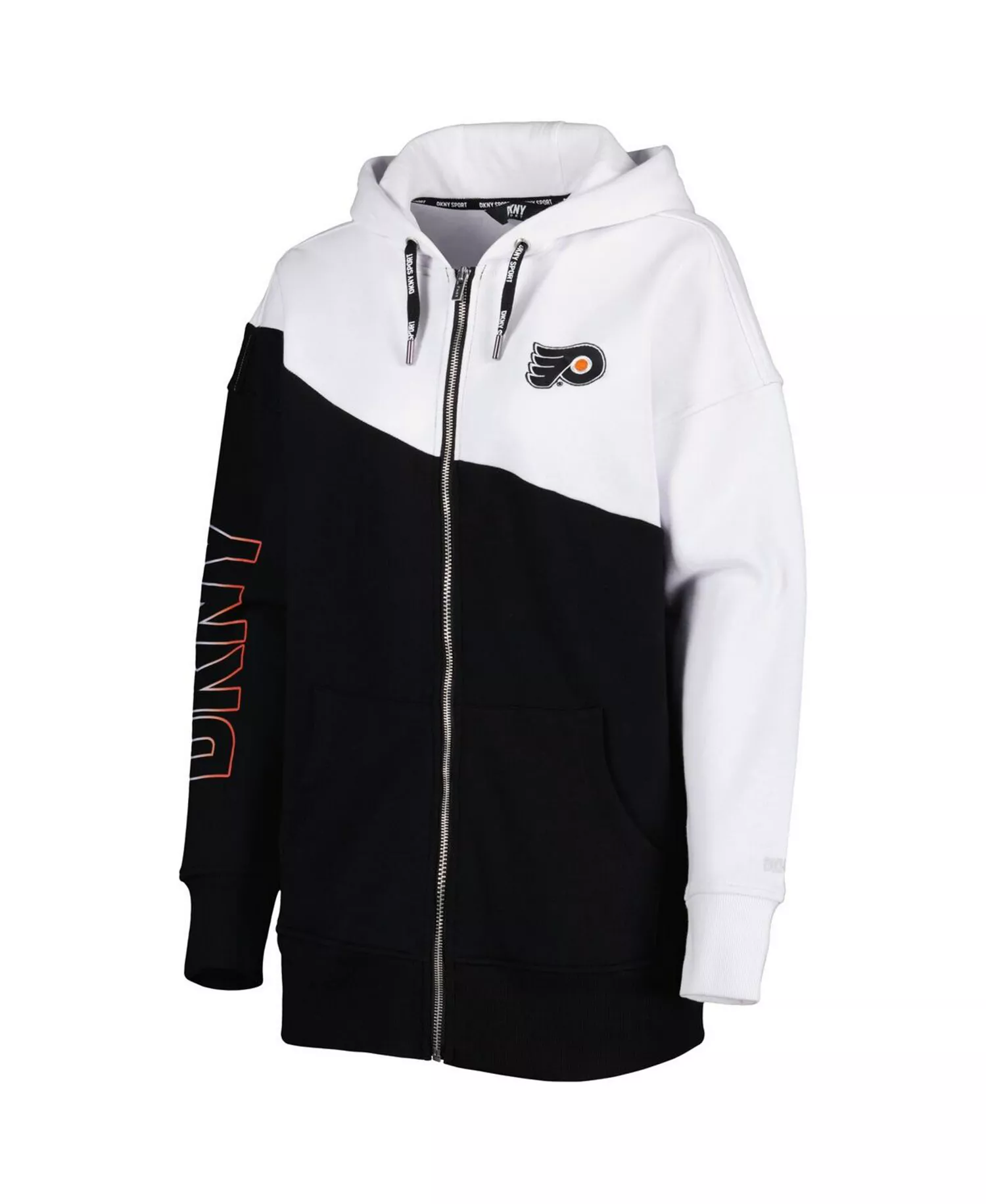 Women's Black, White Philadelphia Flyers Gina Full-Zip Hoodie - Black, White - S