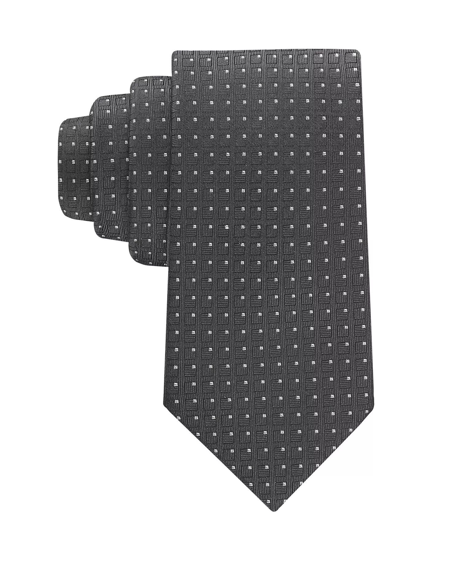 Men's Karter Geometric Tie - Charcoal - ONE SIZE