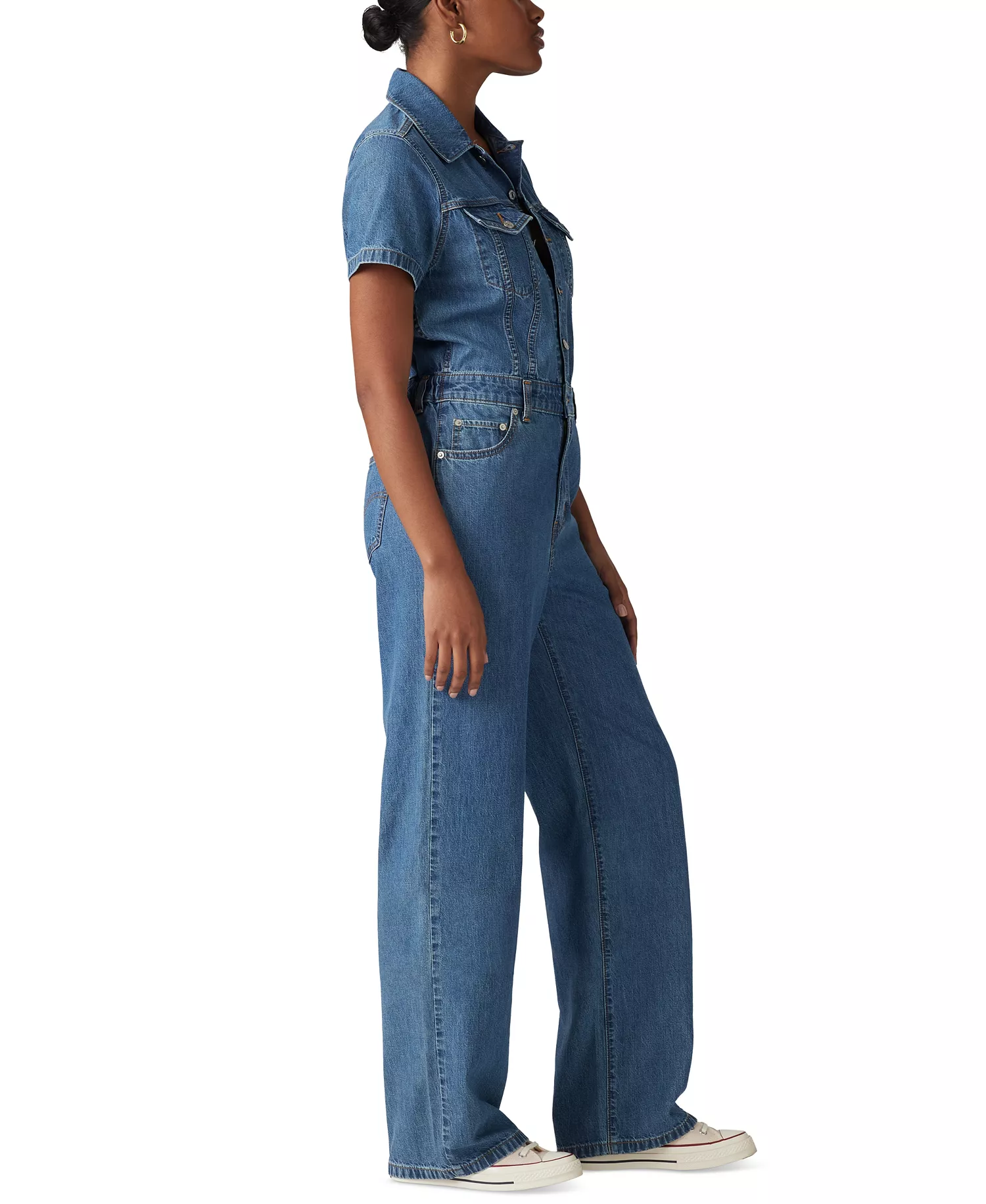 Premium Women's Type III Denim Jumpsuit - Blue Joke - S