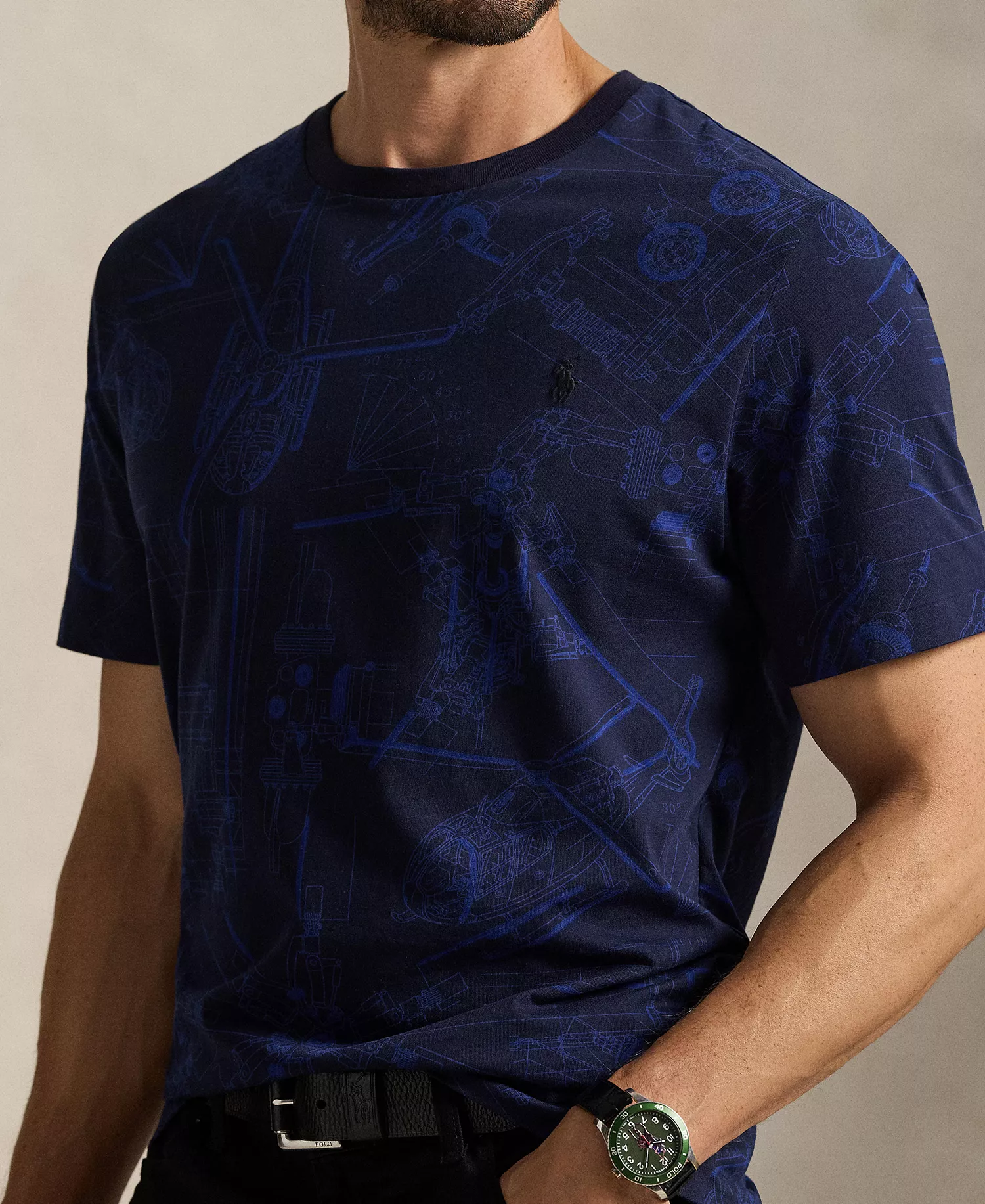 Men's Big & Tall Short-Sleeve Printed T-Shirt - Schematic Camo - 2LT