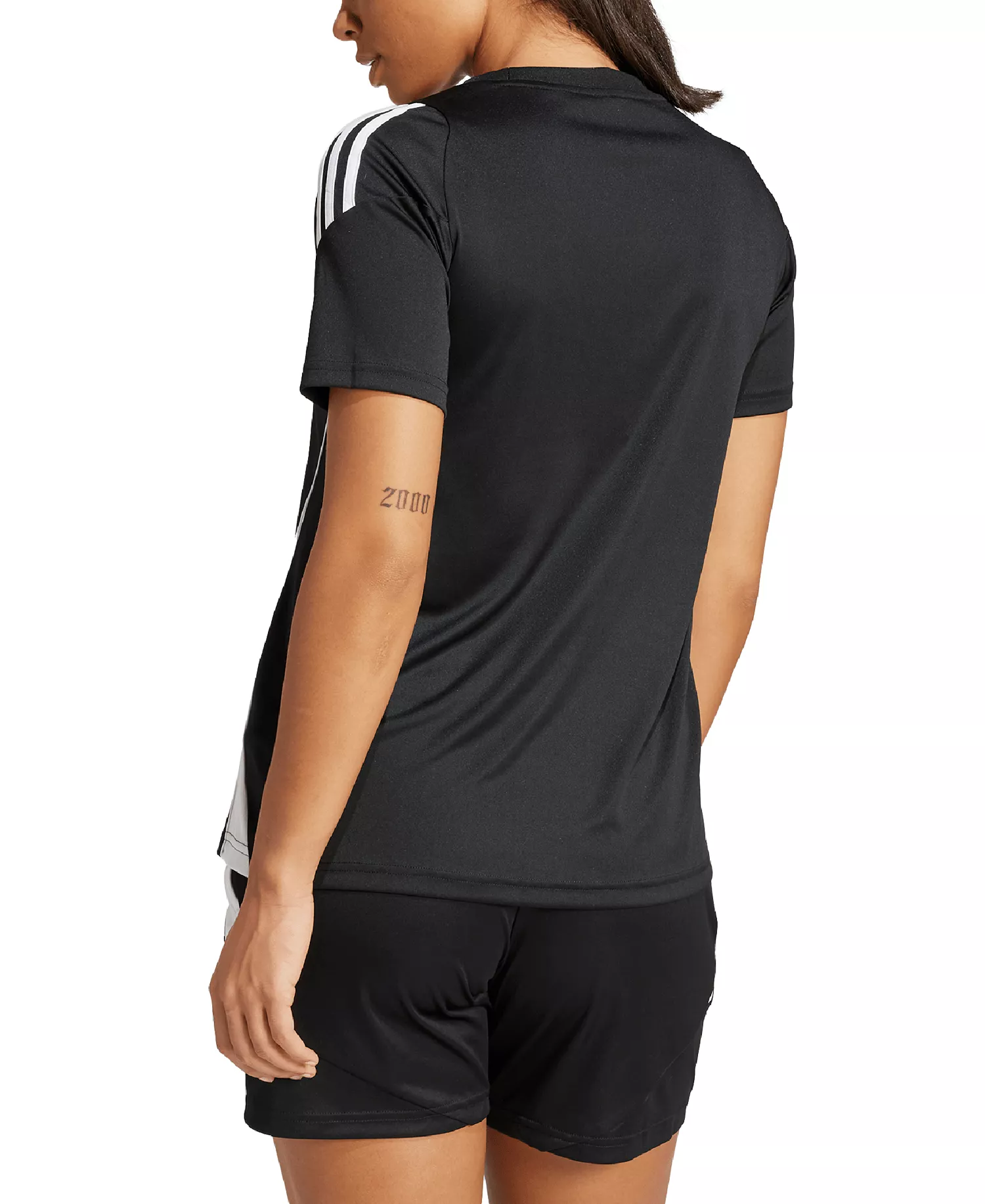 Women's Tiro 24 Jersey Top  - Black/white - L