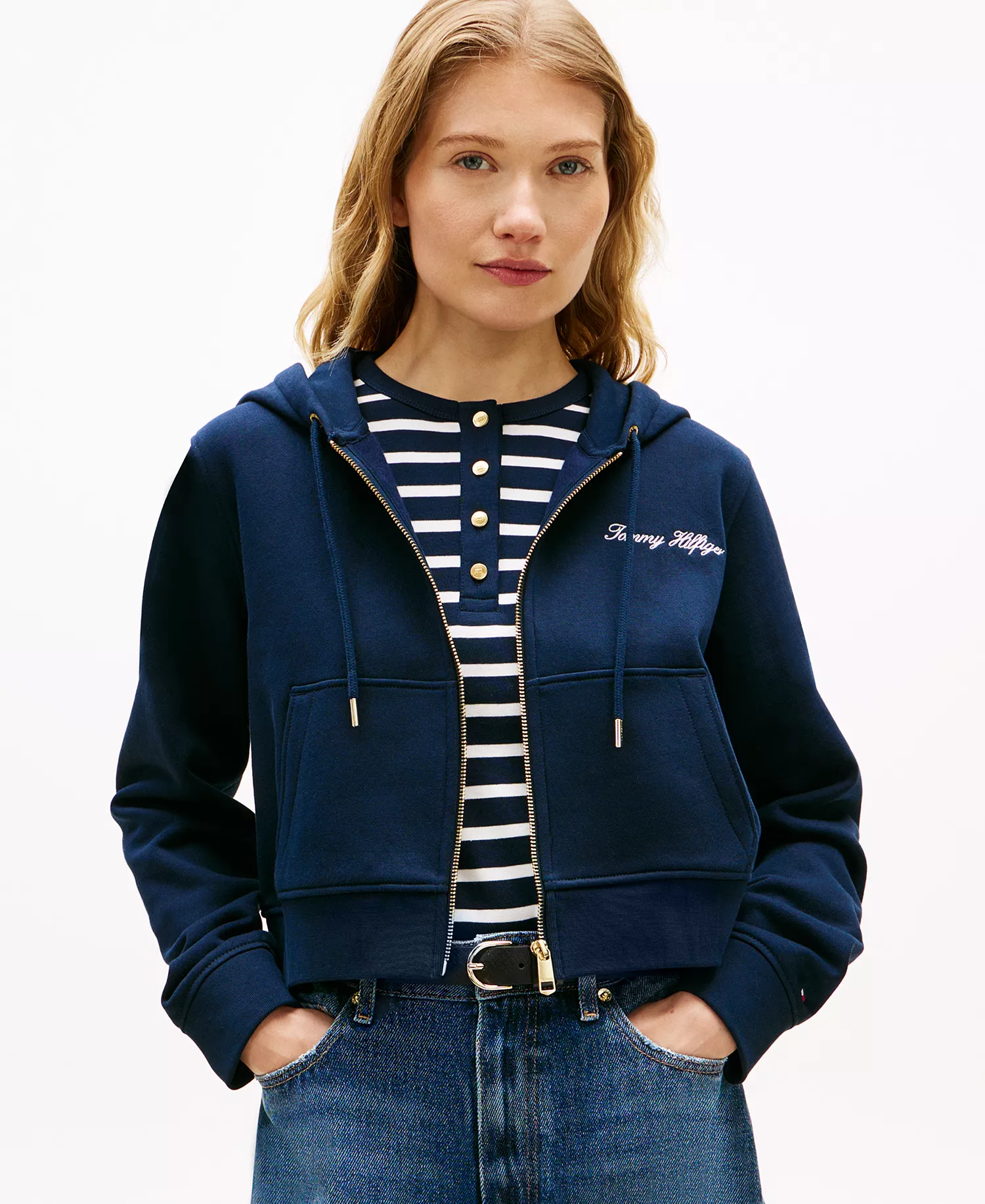 Women's Full-Zip Hoodie - Dark Night - L