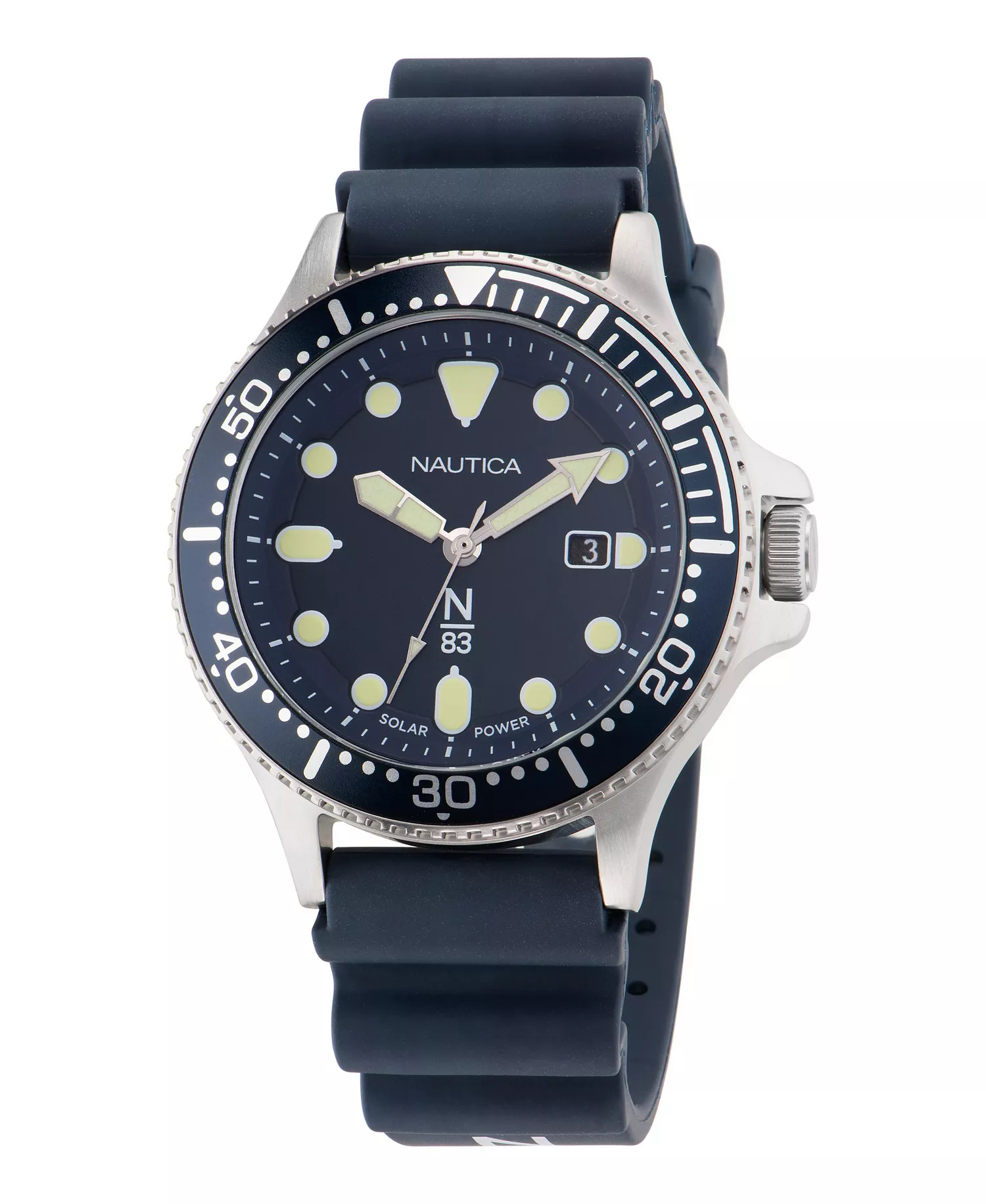 Men's Analog Blue Polyurethane Watch, 43mm - Blue - NO SIZE