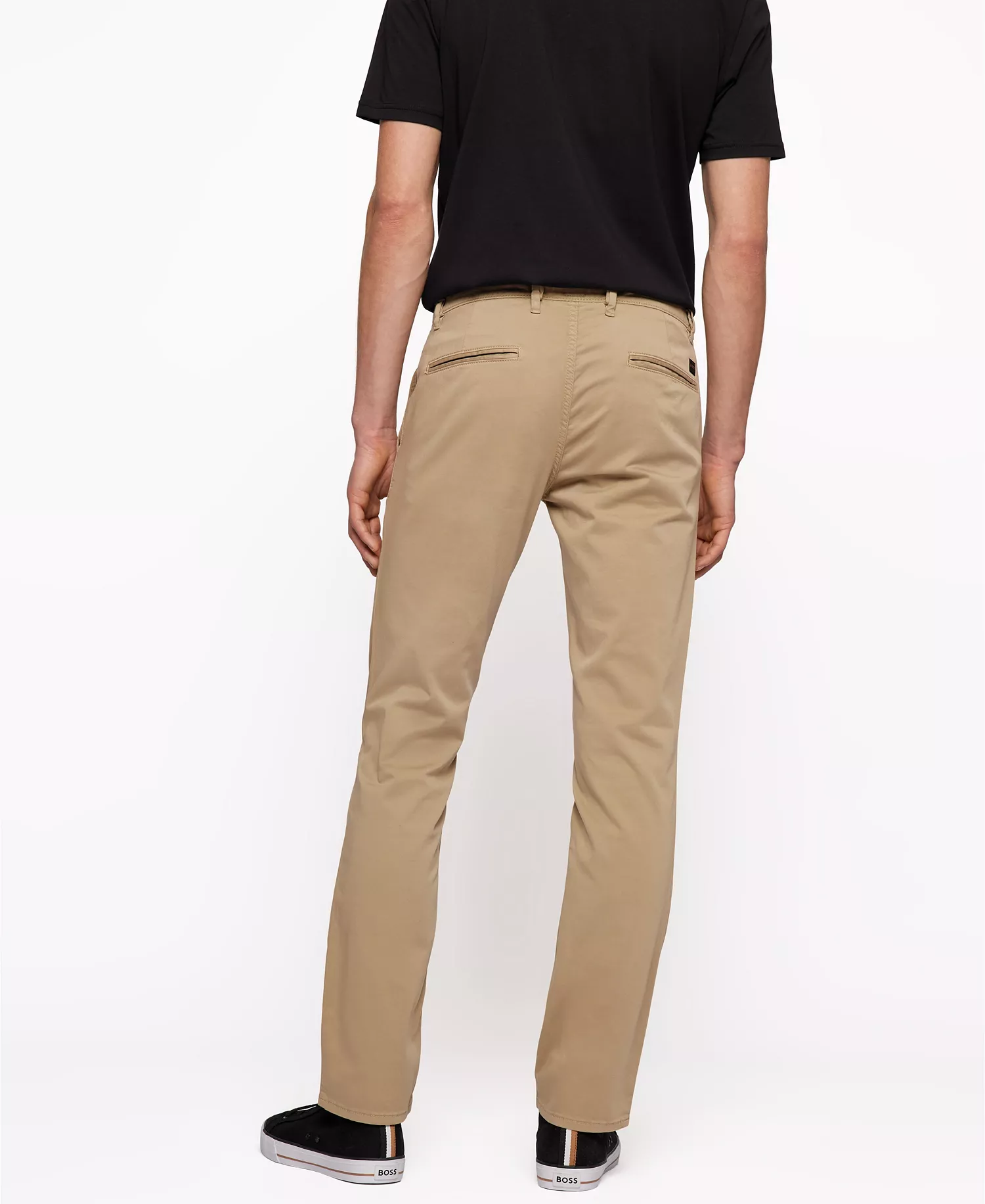 BOSS Men's Slim-Fit Trousers - Light, Pastel Brown - 36x34