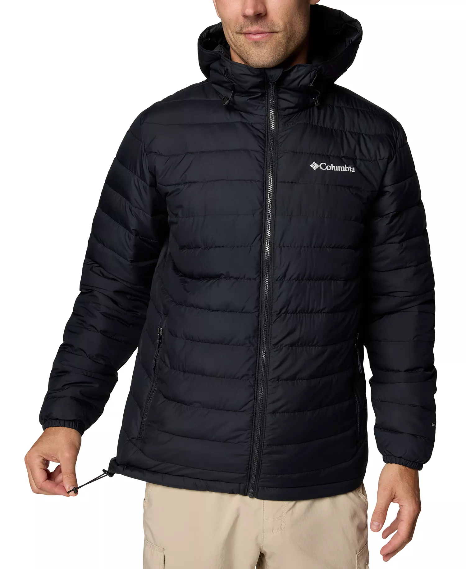 Men's Powder Lite II Hooded Jacket - Black - L