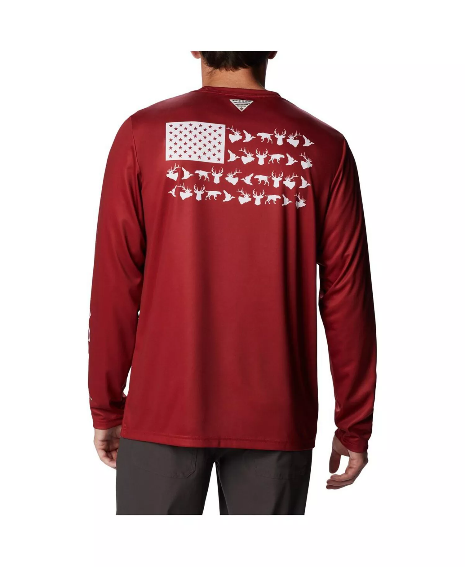 Men's Crimson Oklahoma Sooners Terminal Tackle Omni-Shade Raglan Long Sleeve T-Shirt - Crimson - M