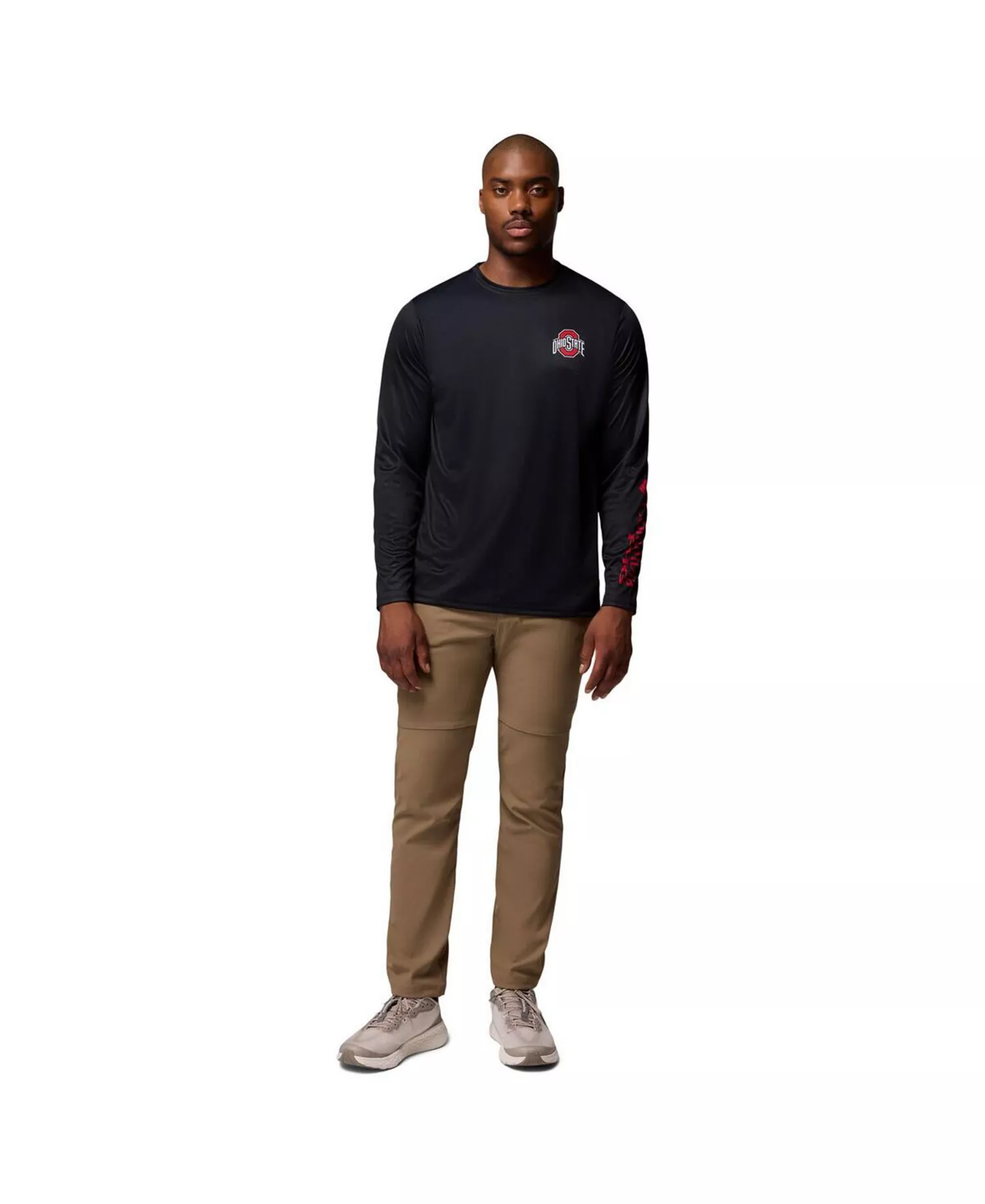 Men's Black Ohio State Buckeyes PHG Terminal Shot 3-Hit Long Sleeve T-Shirt - Black - L