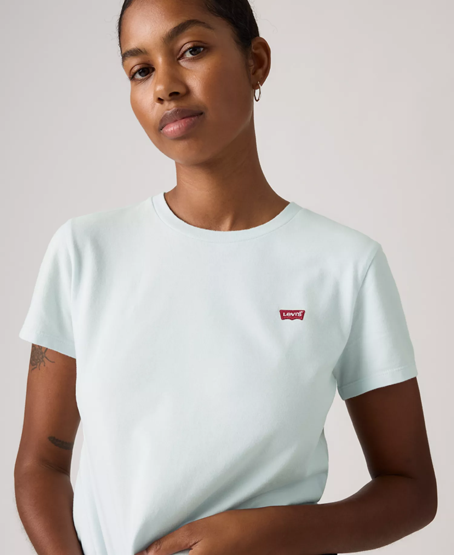 Women's The Perfect Crew Neck Cotton T-Shirt - Country Air - L