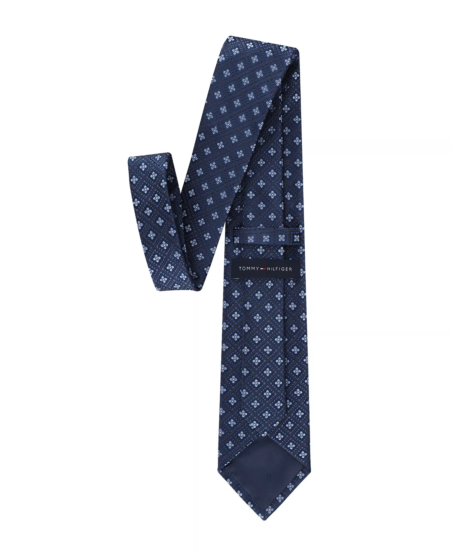 Men's Hope Floral Medallion Tie - Navy White - ONE SIZE