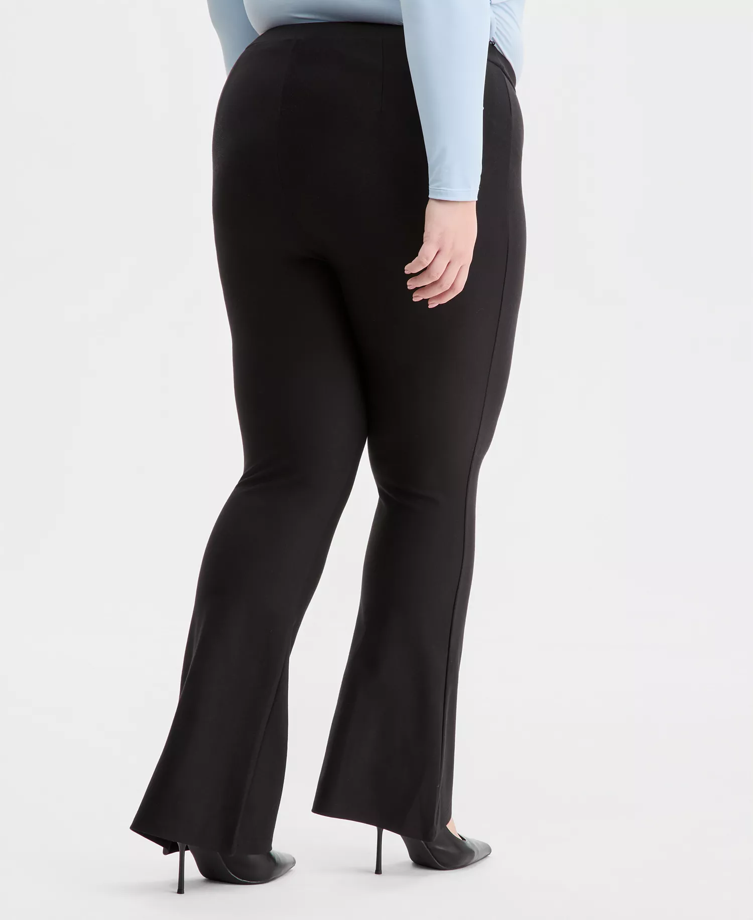 Trendy Plus Size Flare Pants, Macy's Exclusive - Black - 0X